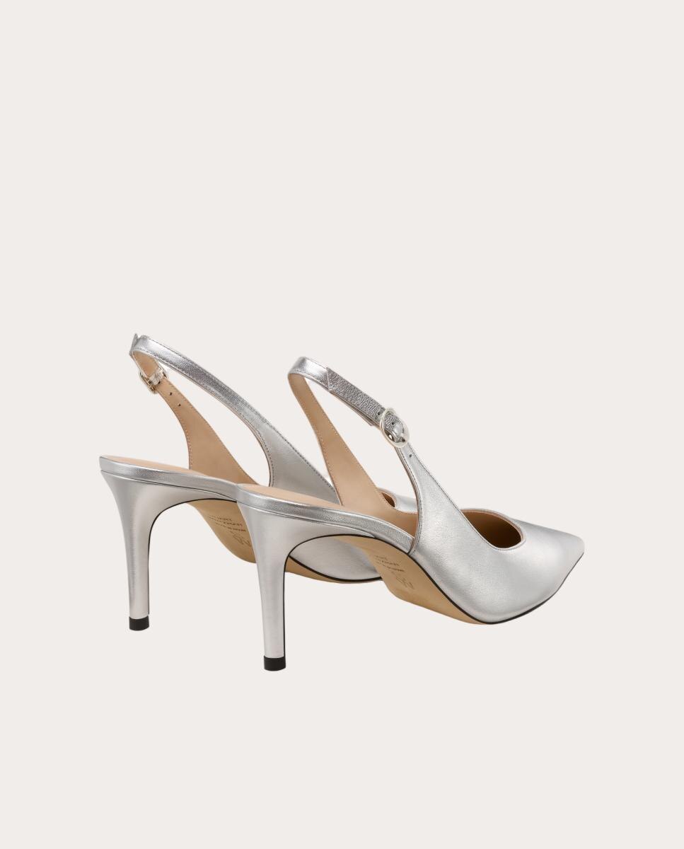 Sapato de salto Stuart Power Slingback 75 Prata-3