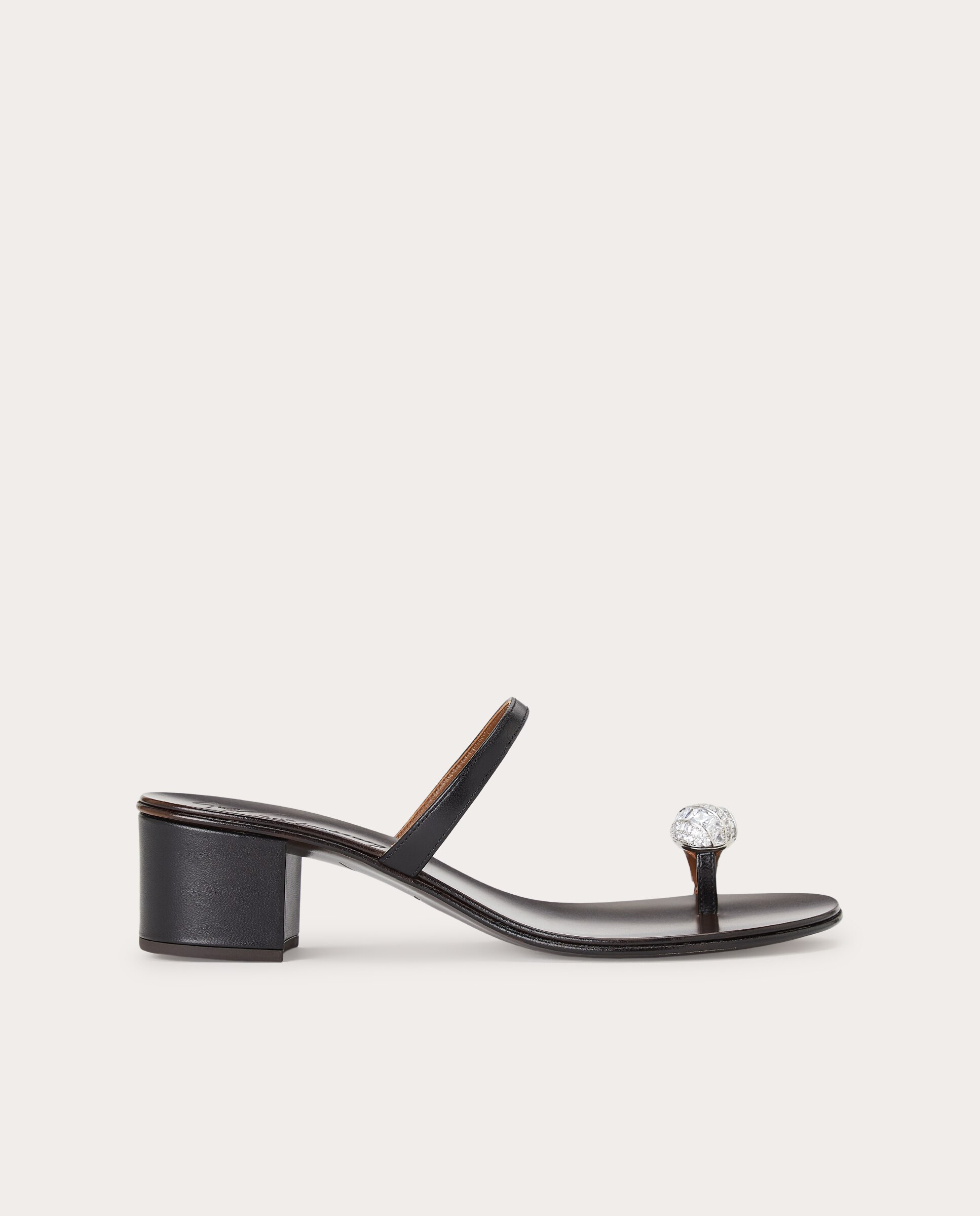 Imagen 0 de Sandalias de tacón de piel Negro