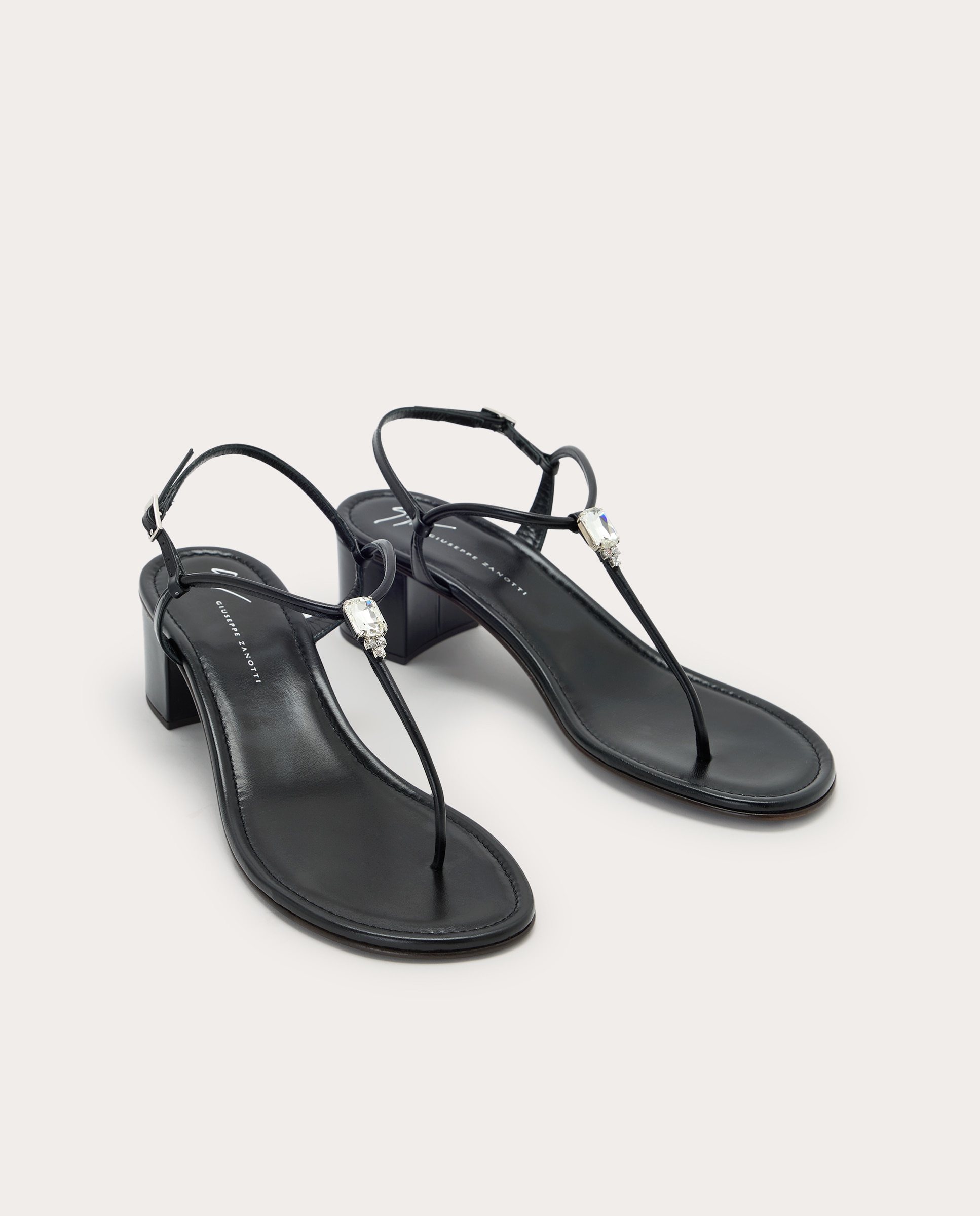 Sandalia de tacón Cristal - Negro Negro-2