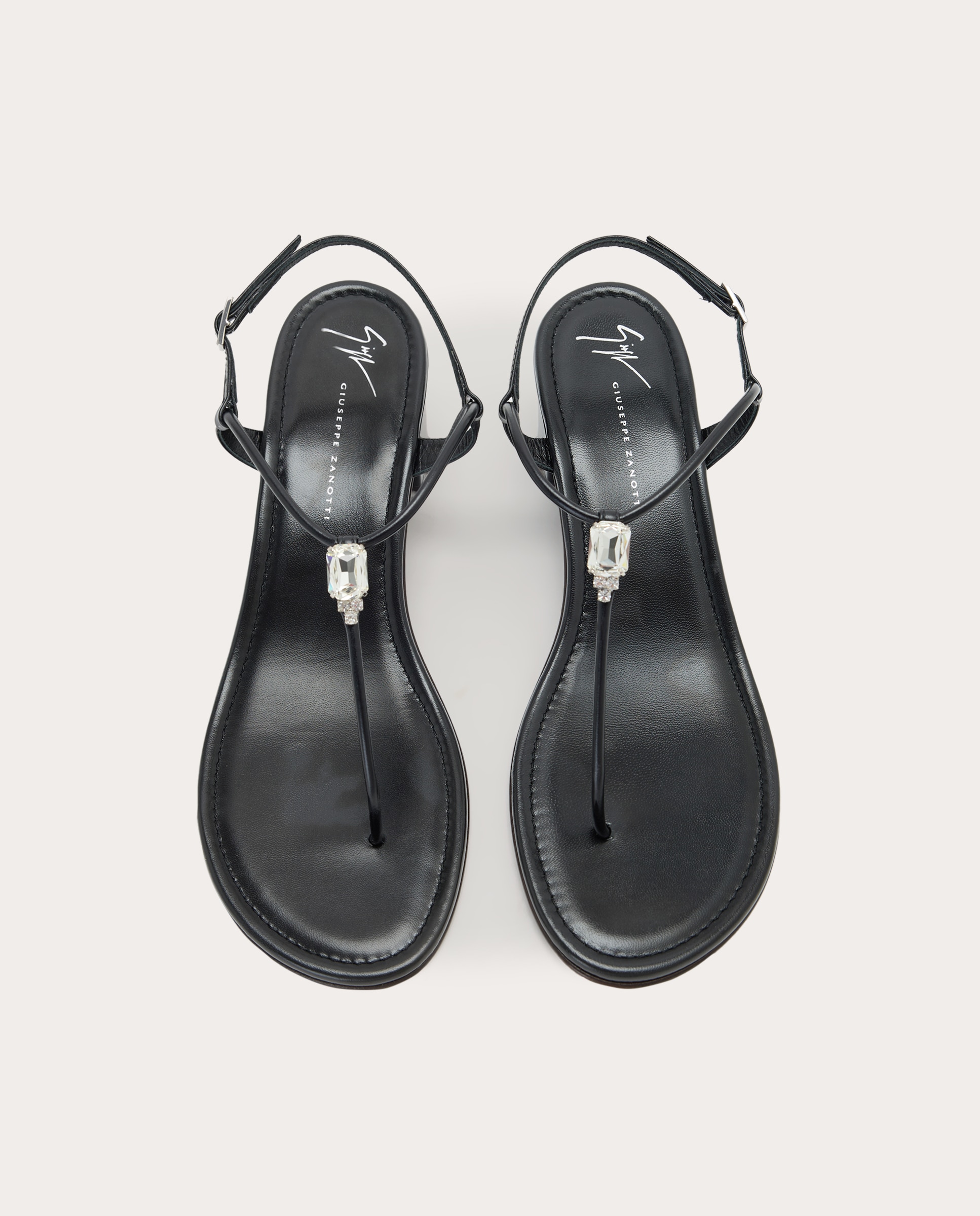 Sandalia de tacón Cristal - Negro Negro-4