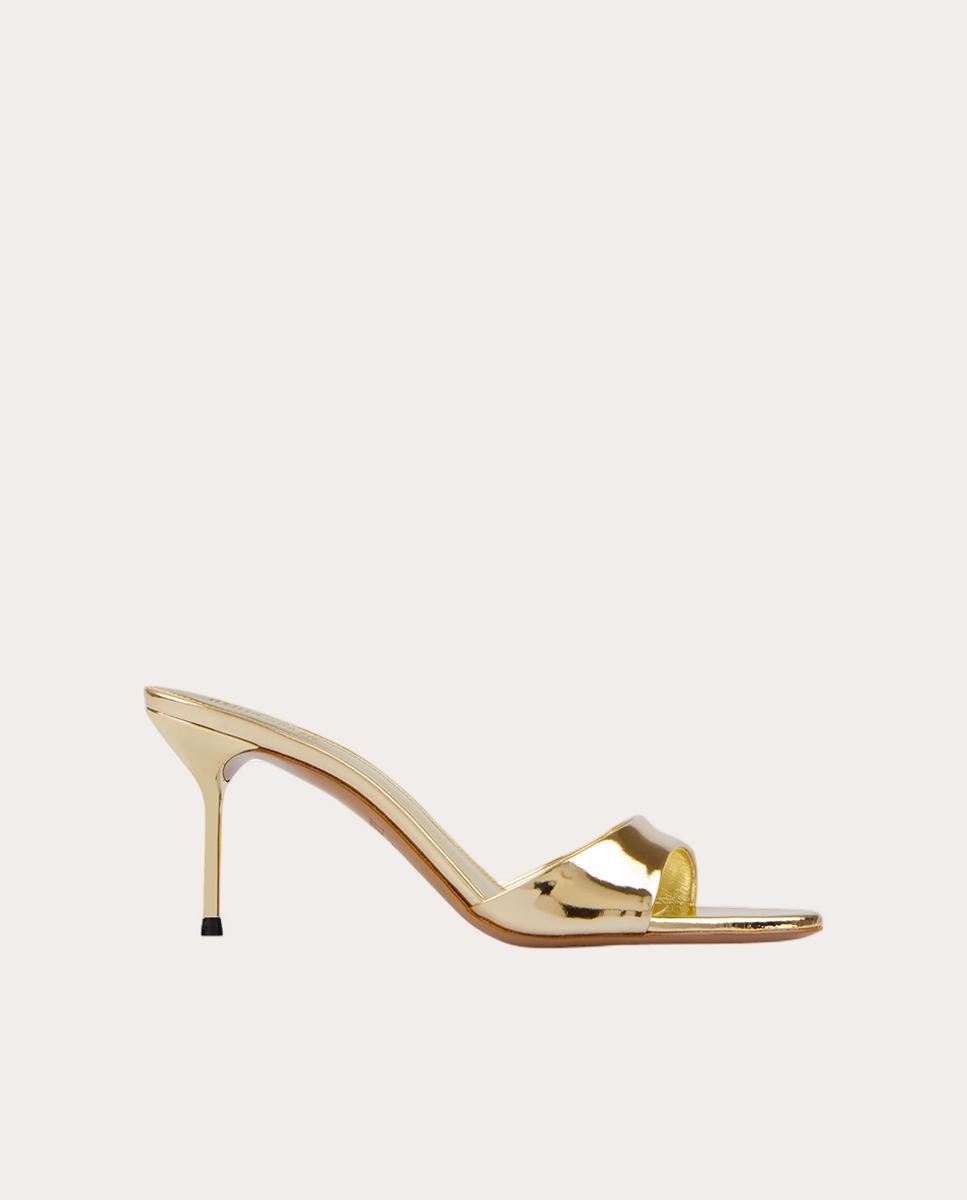 Imagen 0 de Sandalias de tacón Lidia de piel Oro