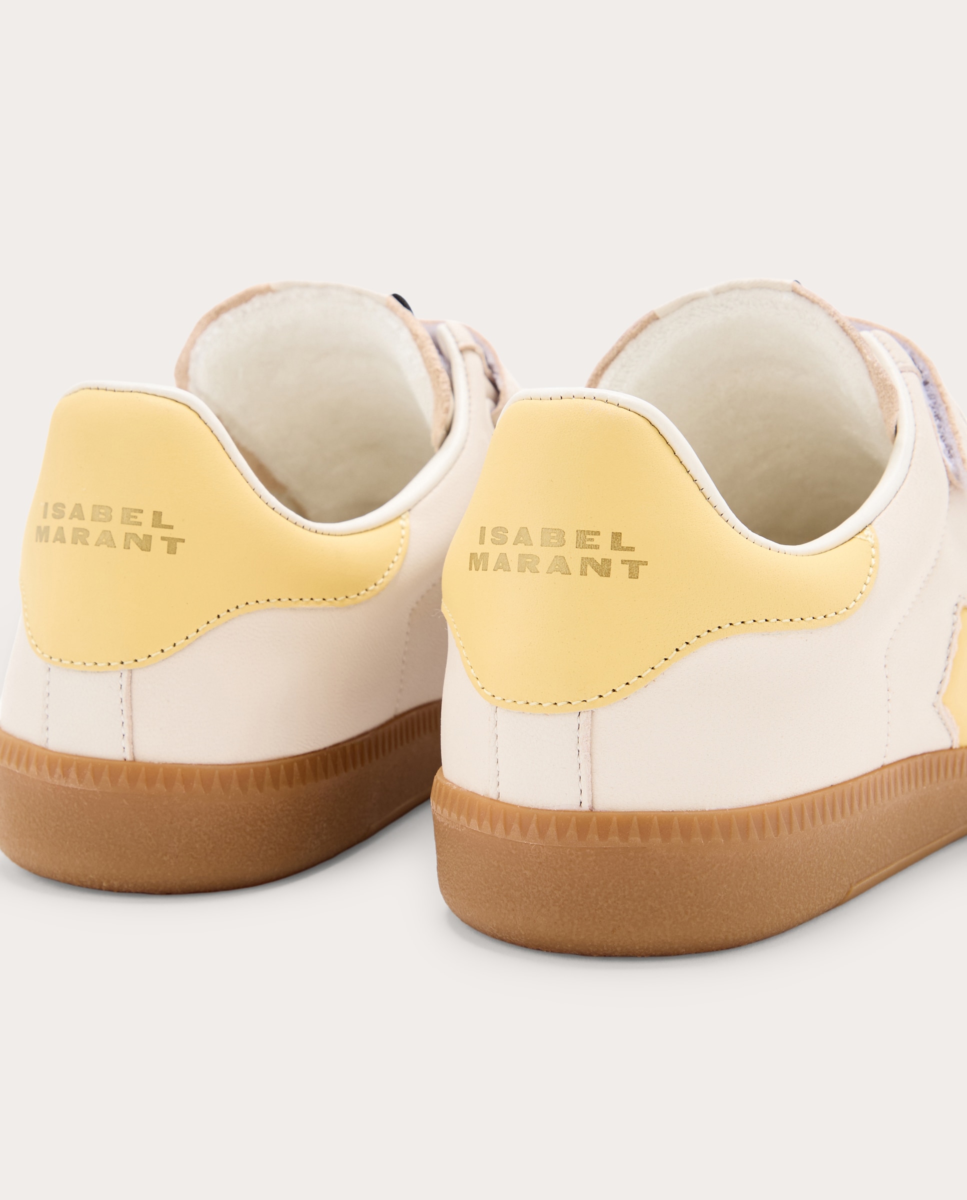 Sapatilhas de Velcro Beth em Pele Bege-3