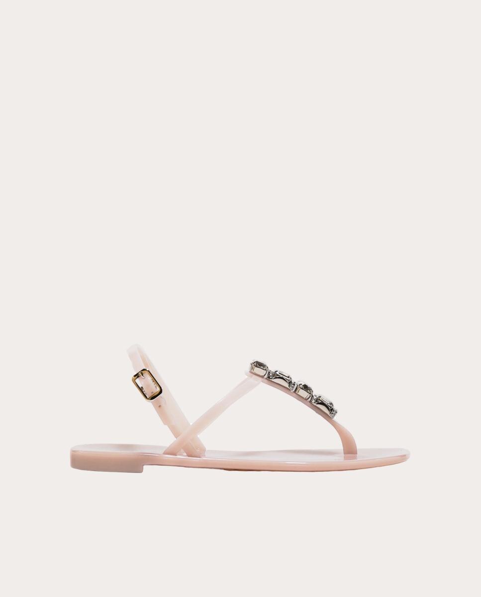 Imagen 0 de Sandalias planas joya Beige