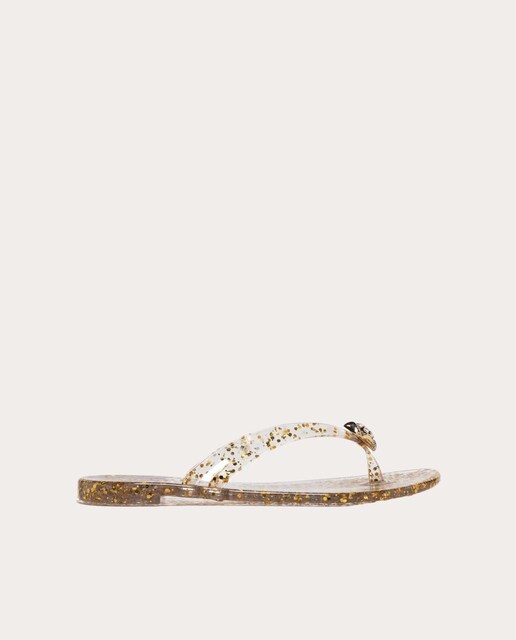 Sandalias planas glitter