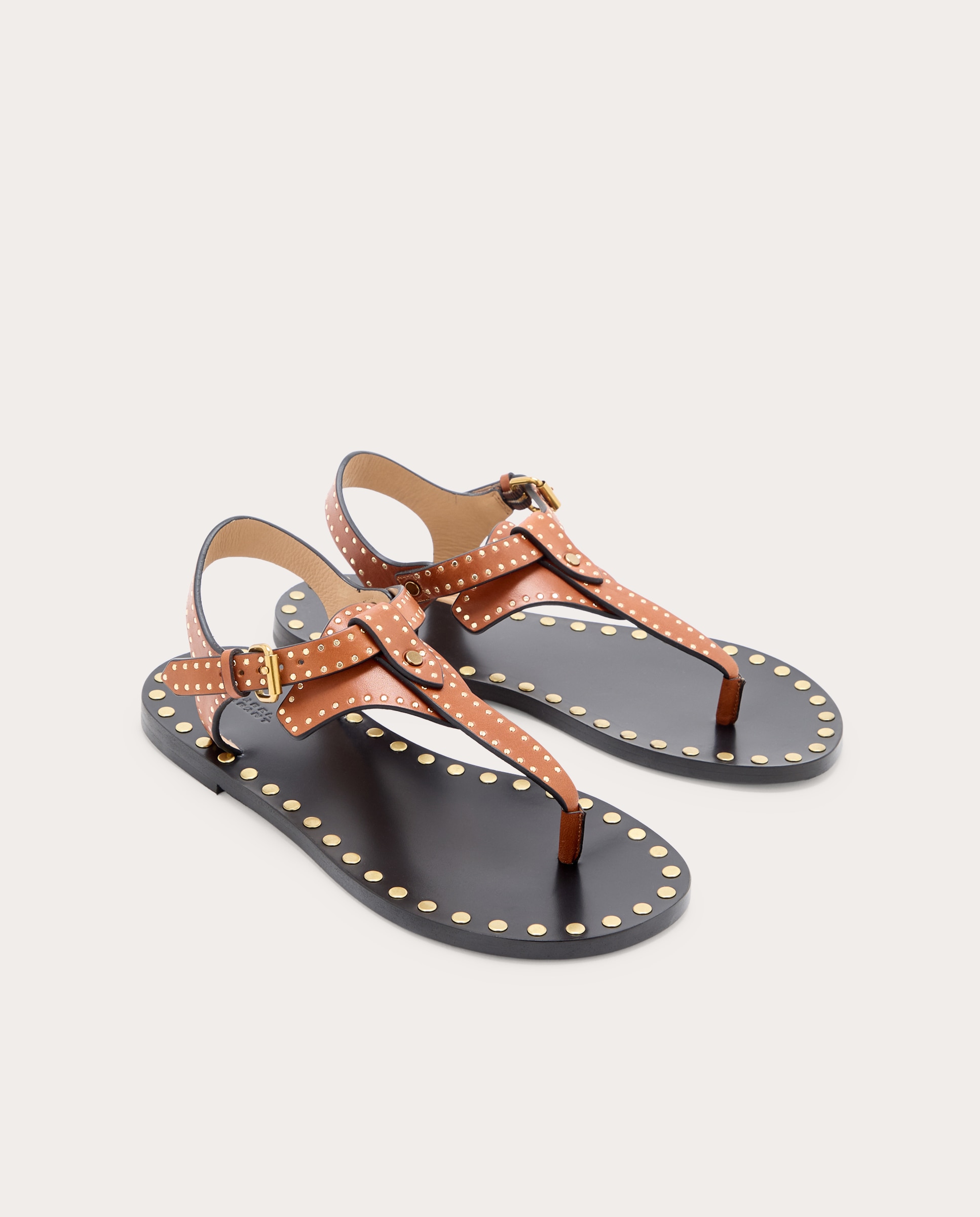 Sandalia plana Joonya de piel - Negro Negro-2