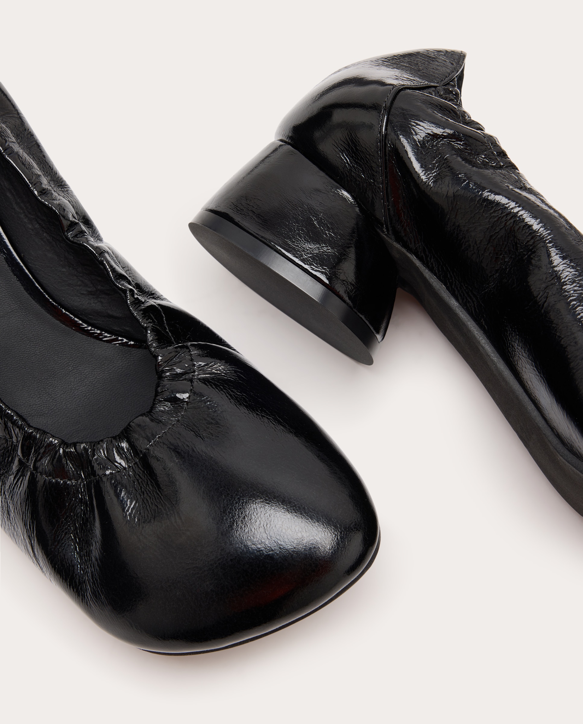 Imagen 5 de Bailarinas con tacón Anna de piel - Negro Negro