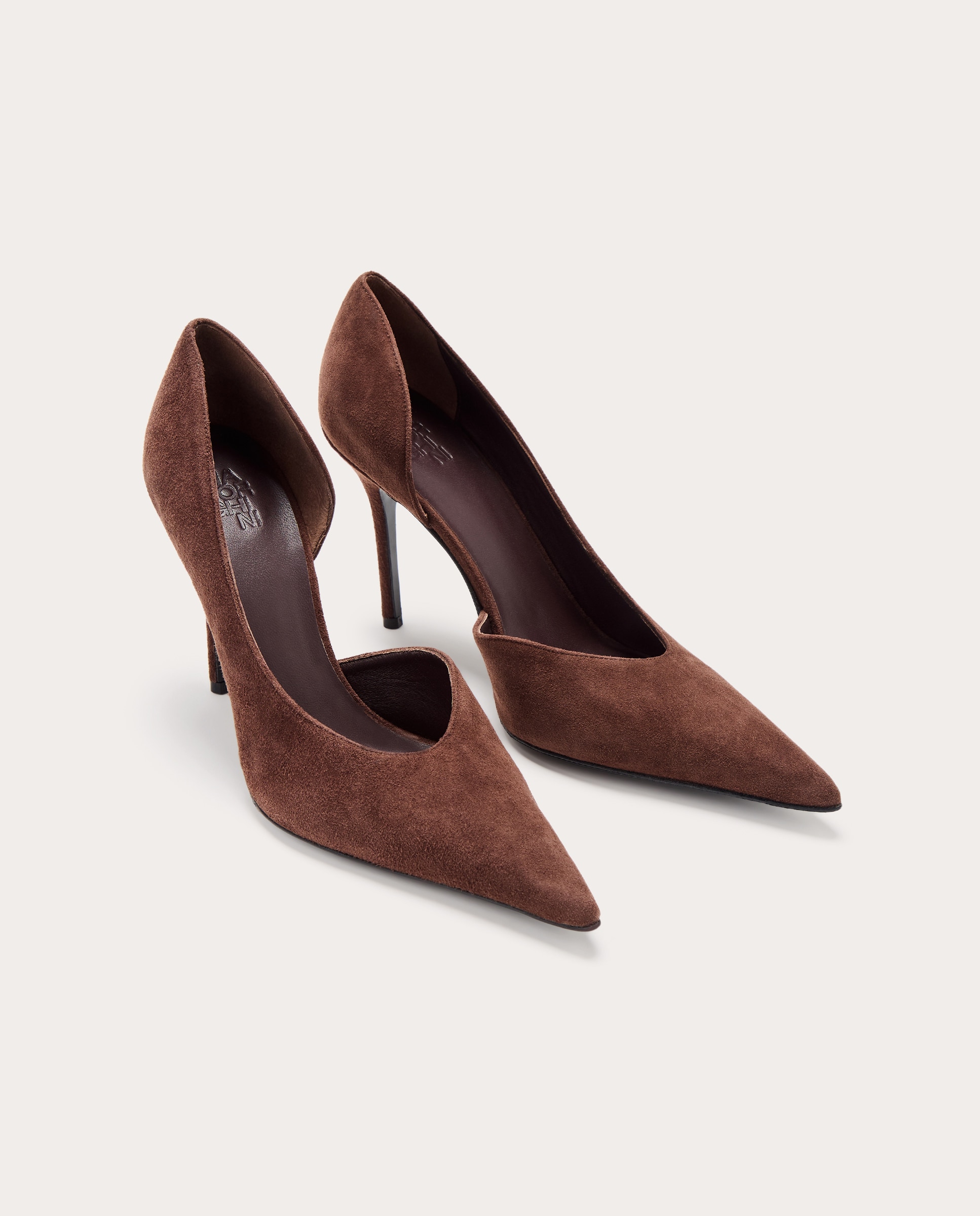 Imagen 2 de Zapatos Stilettos Barbara de ante - Marrón oscuro Marrón oscuro