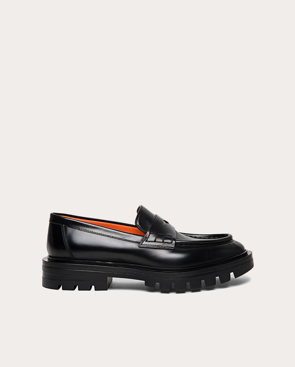 Imagen 0 de Zapatos planos de piel Negro