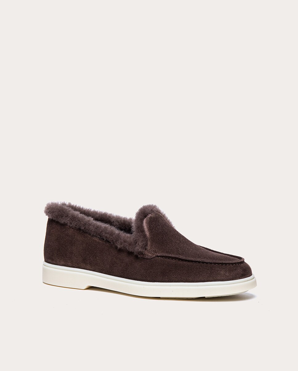 Imagen 0 de Zapatos planos de ante Marrón oscuro