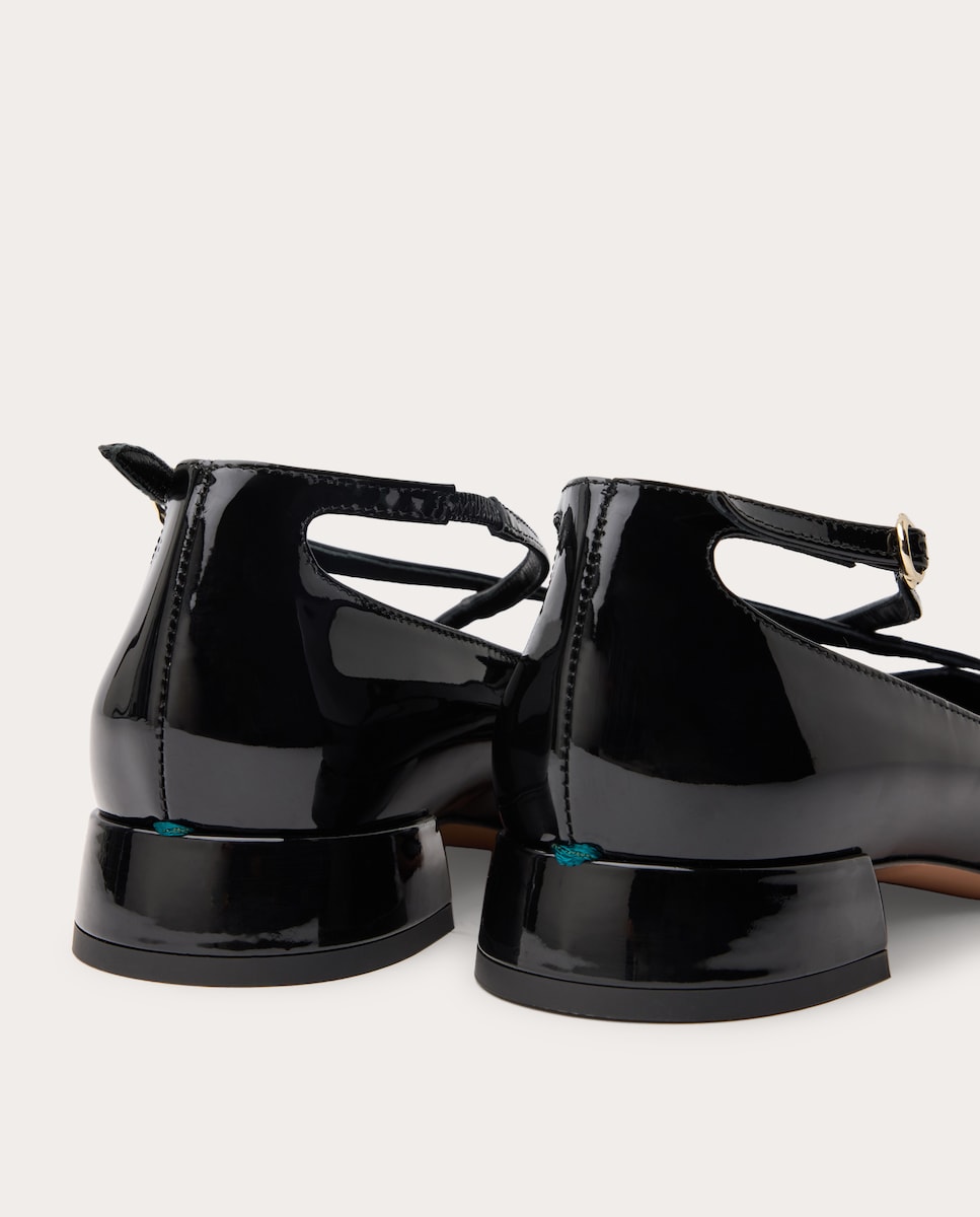 Zapatos planos de charol Negro-3