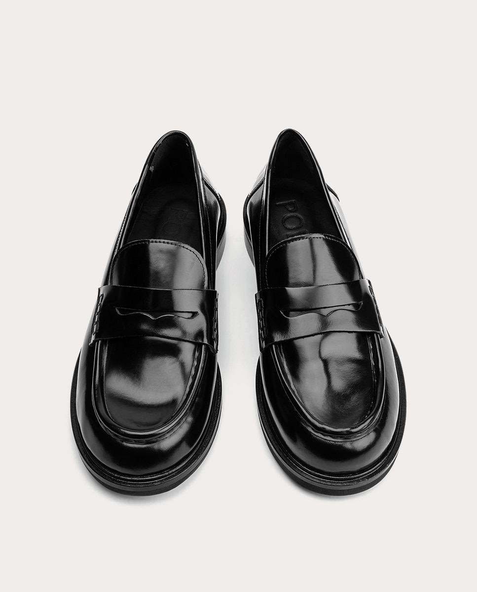 Mocassins Ollie em Pele Preto-3