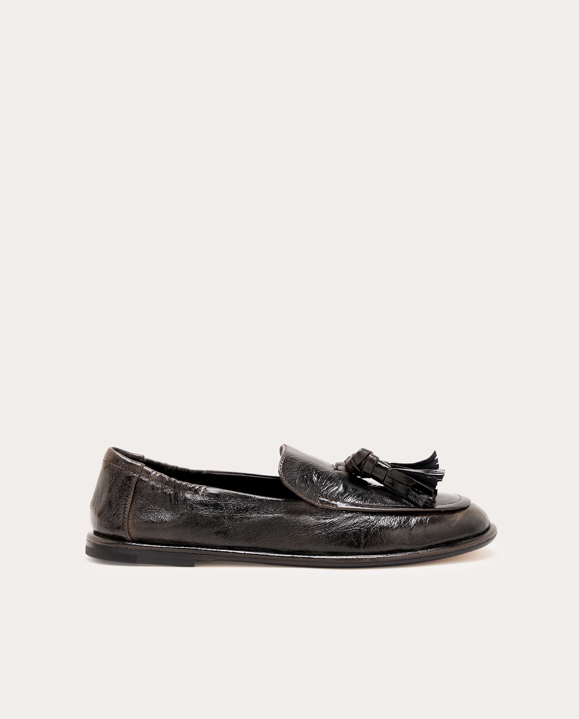 Imagen 0 de Mocasines Mia de piel naplak con borlas Marrón oscuro