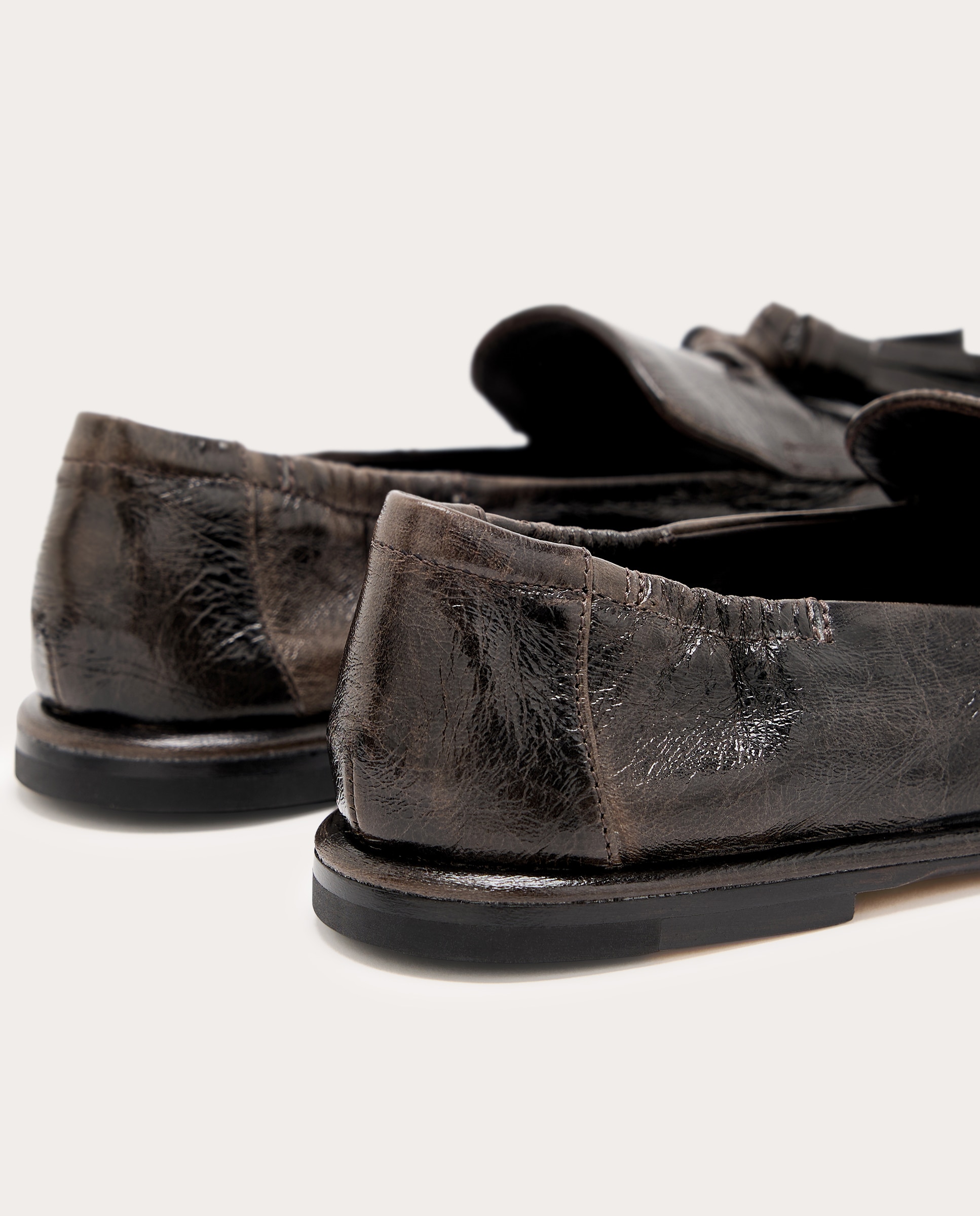 Mocasines Mia de piel naplak con borlas - Marrón oscuro Marrón oscuro-3