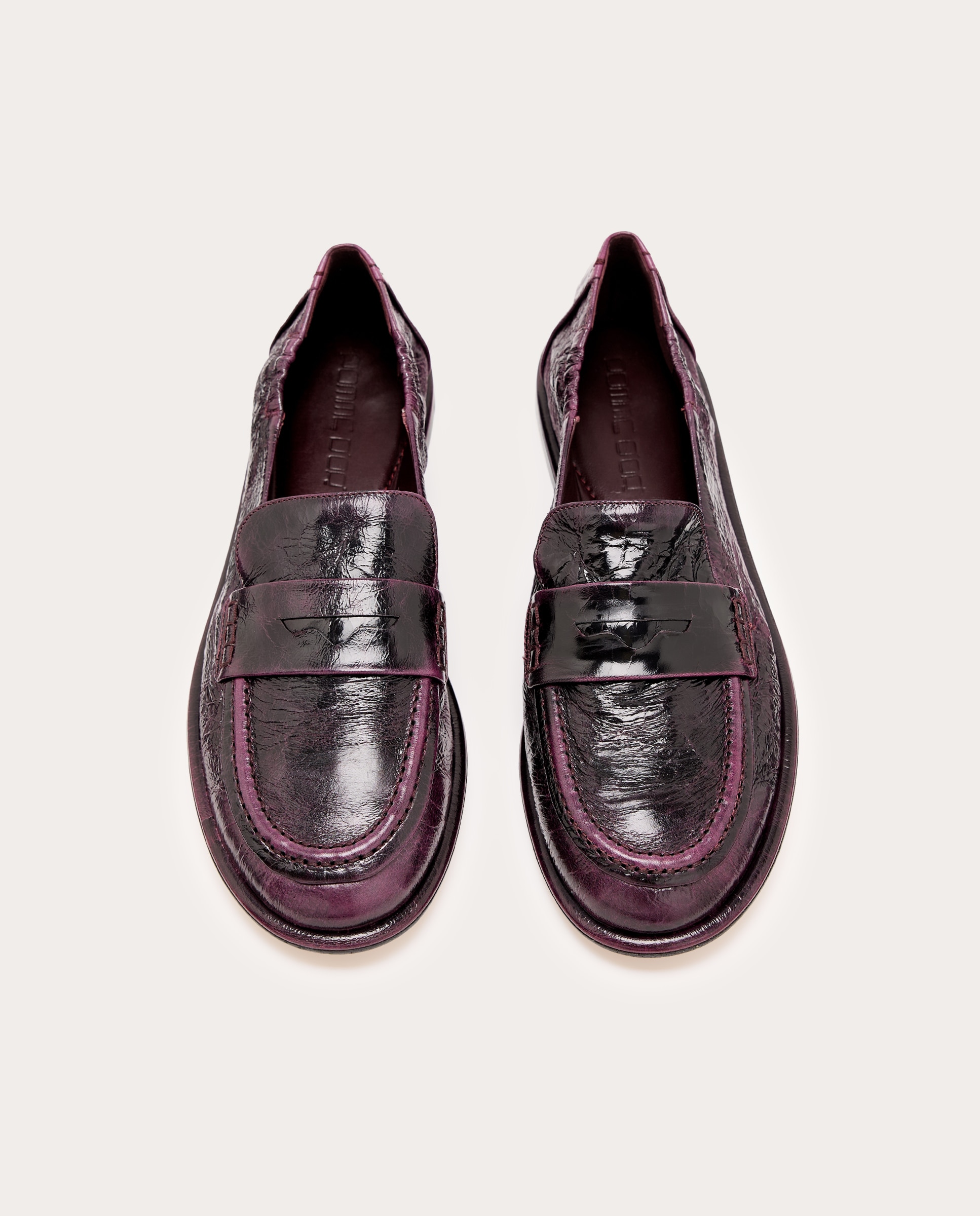 Mocassins em Pele Naplak Bordeaux-4