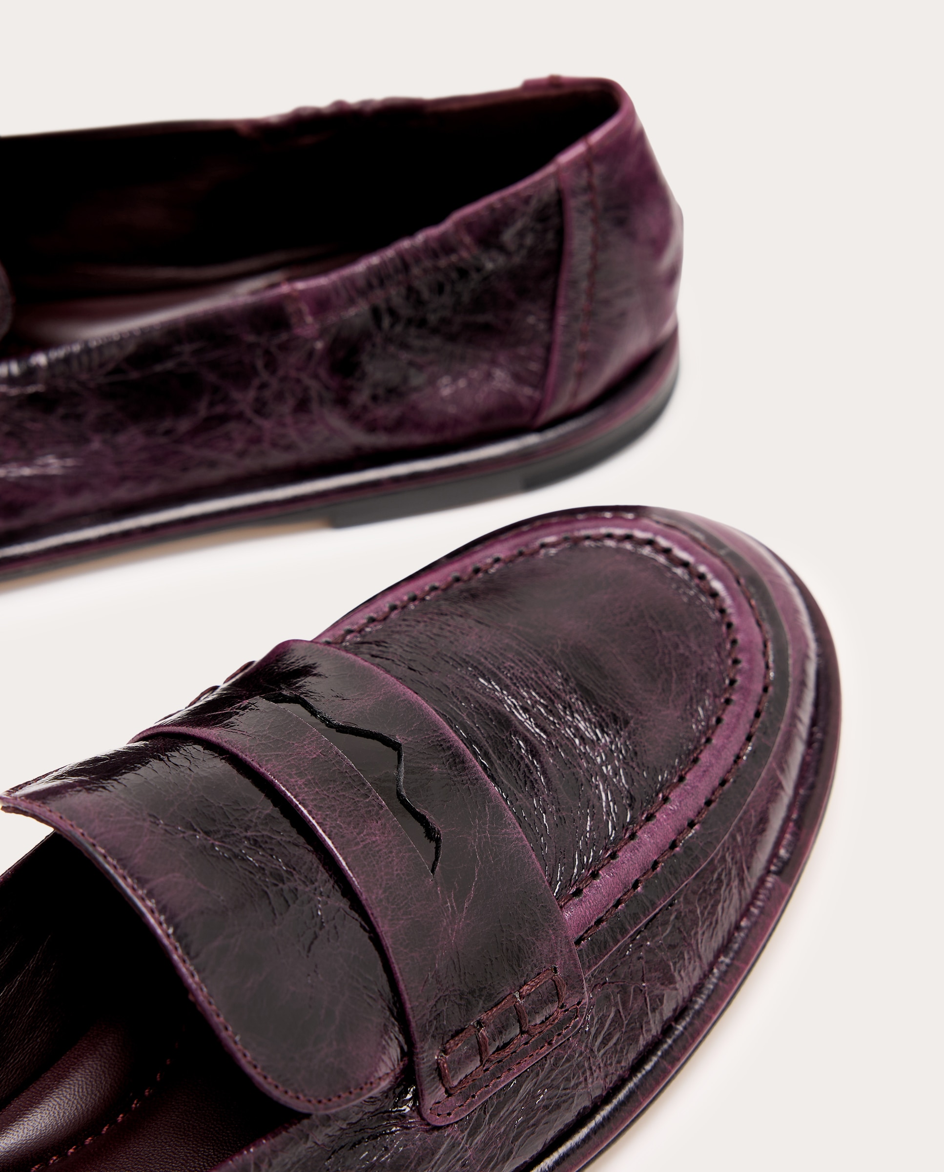 Mocassins em Pele Naplak Bordeaux-5