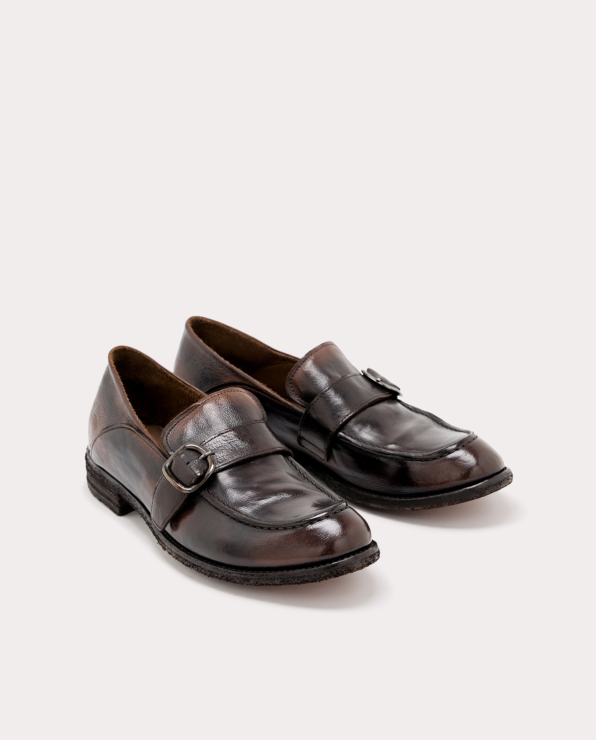 Mocasines Lexikon de piel con hebilla - Marrón Marrón-2