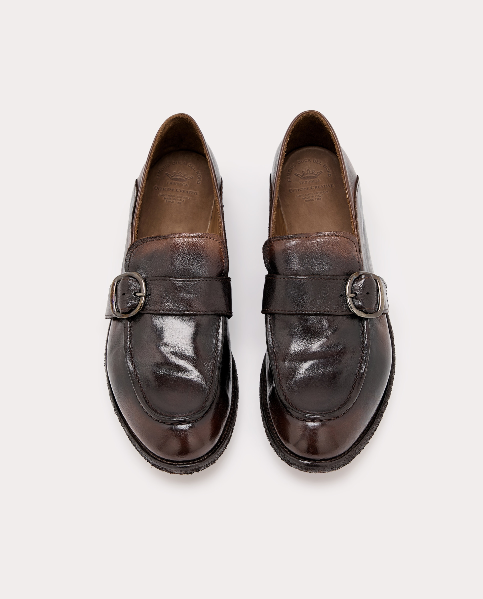 Mocasines Lexikon de piel con hebilla - Marrón Marrón-4