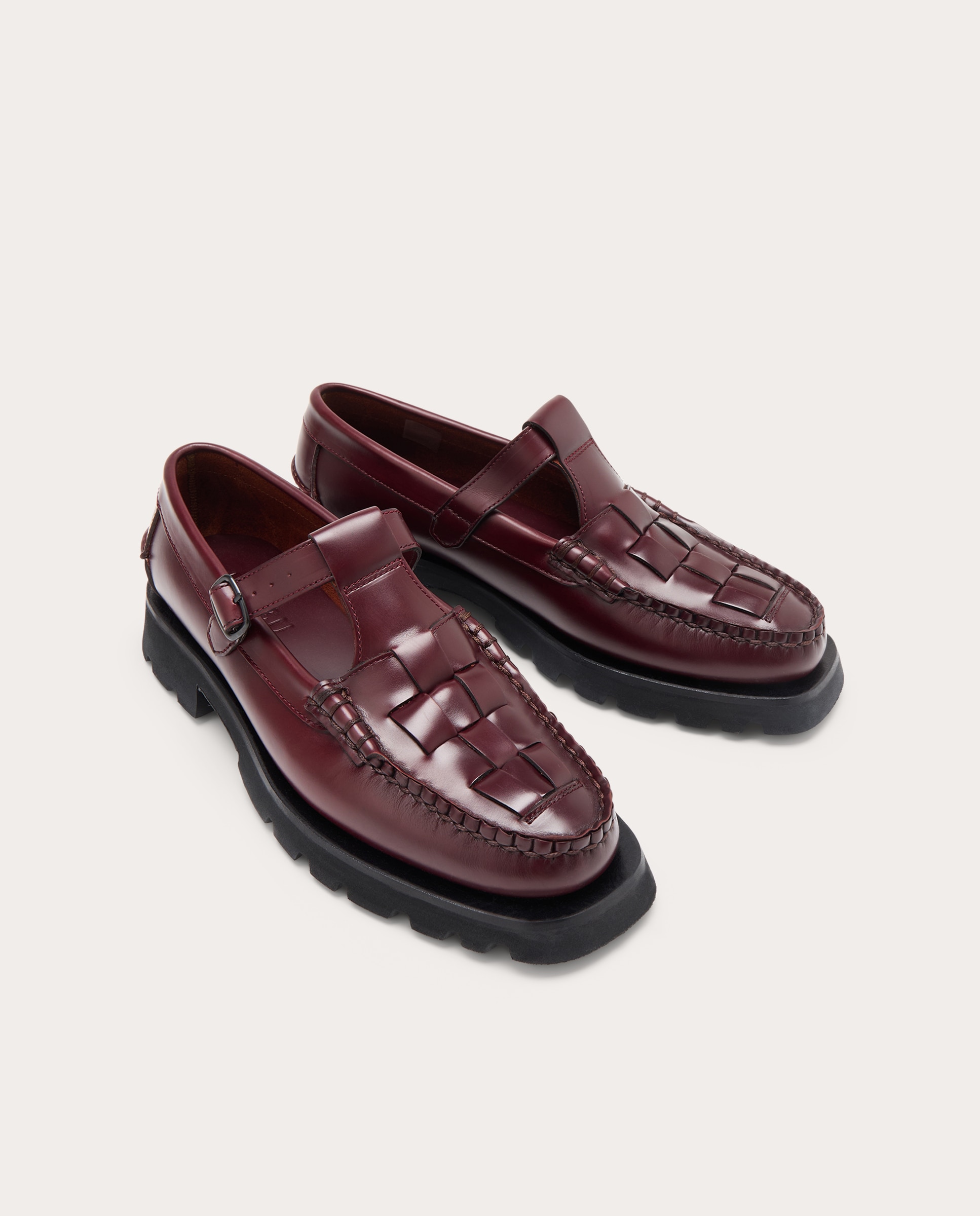 Imagen 2 de Mocasnies Soller de piel - Burdeos Burdeos