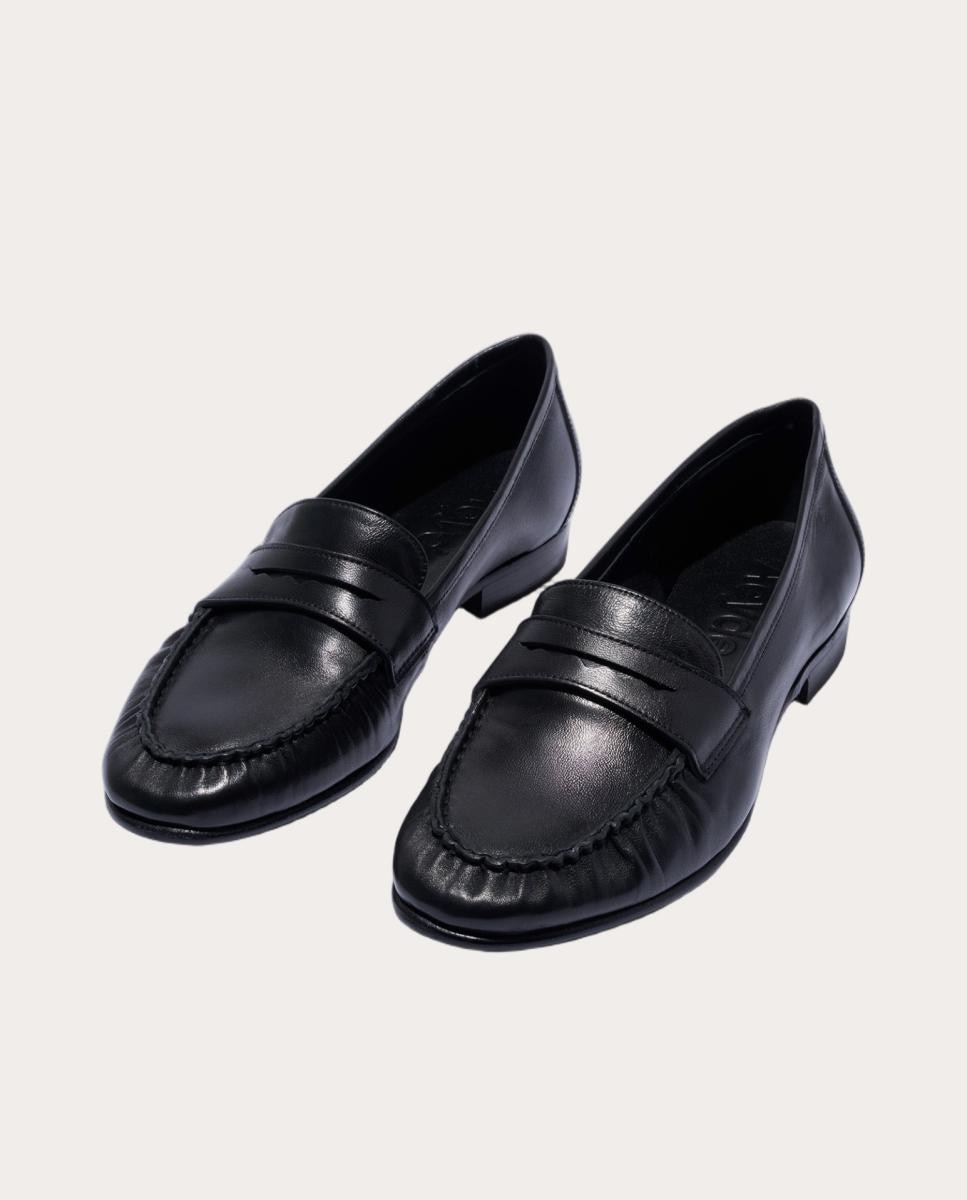 Mocassins Aldous de pele Preto-2