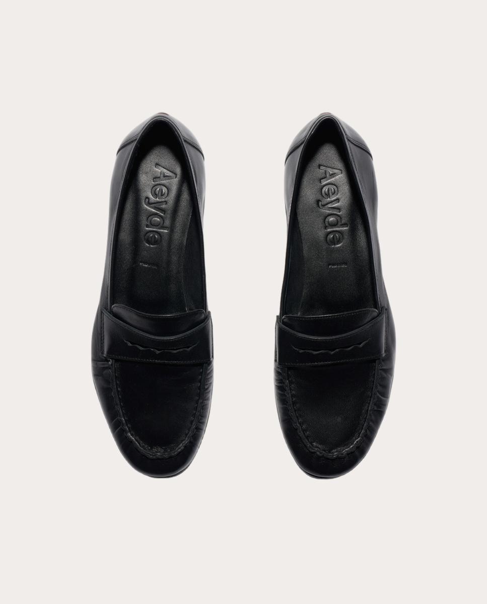Mocassins Aldous de pele Preto-3