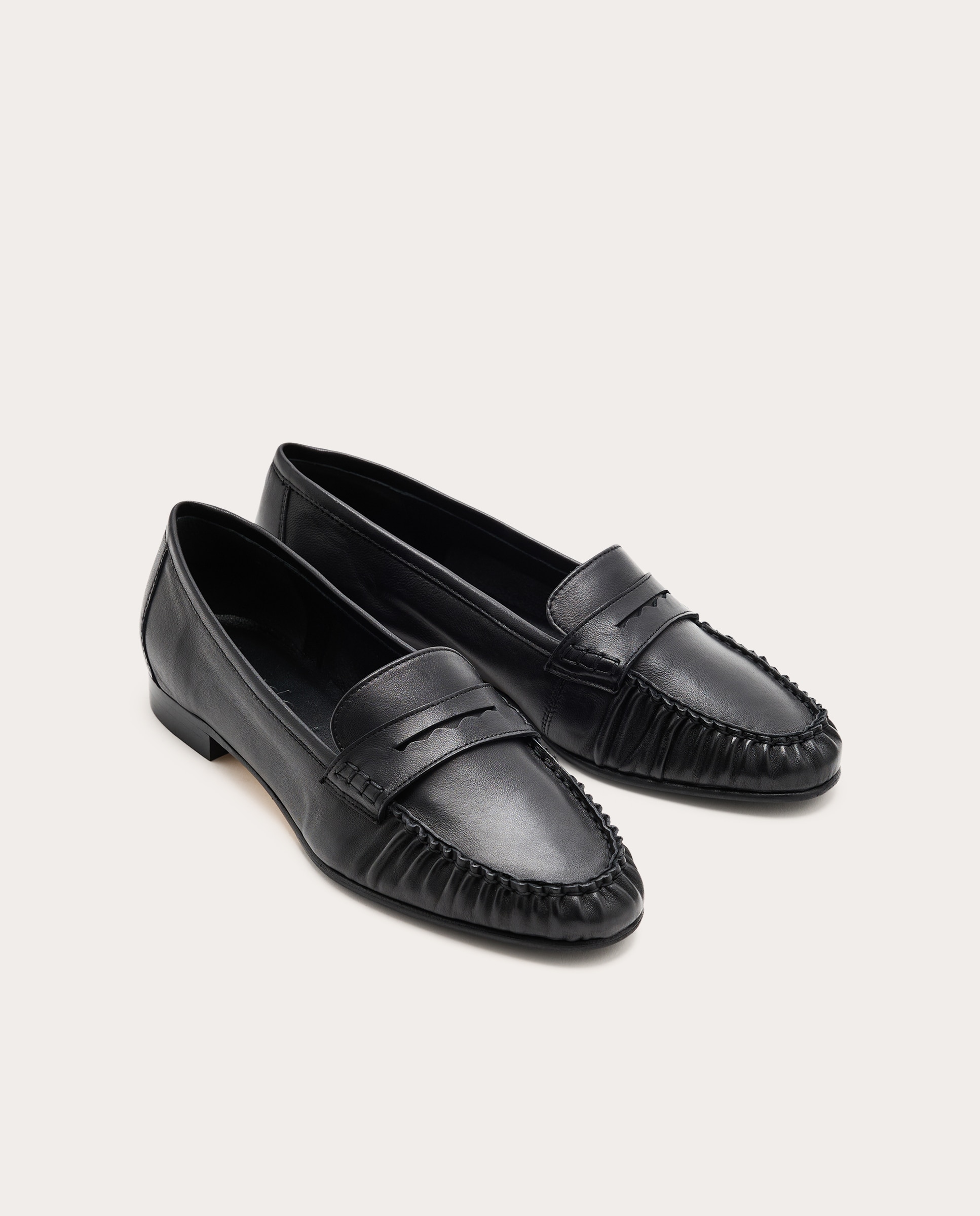 Mocassins Aldous de pele Preto-4