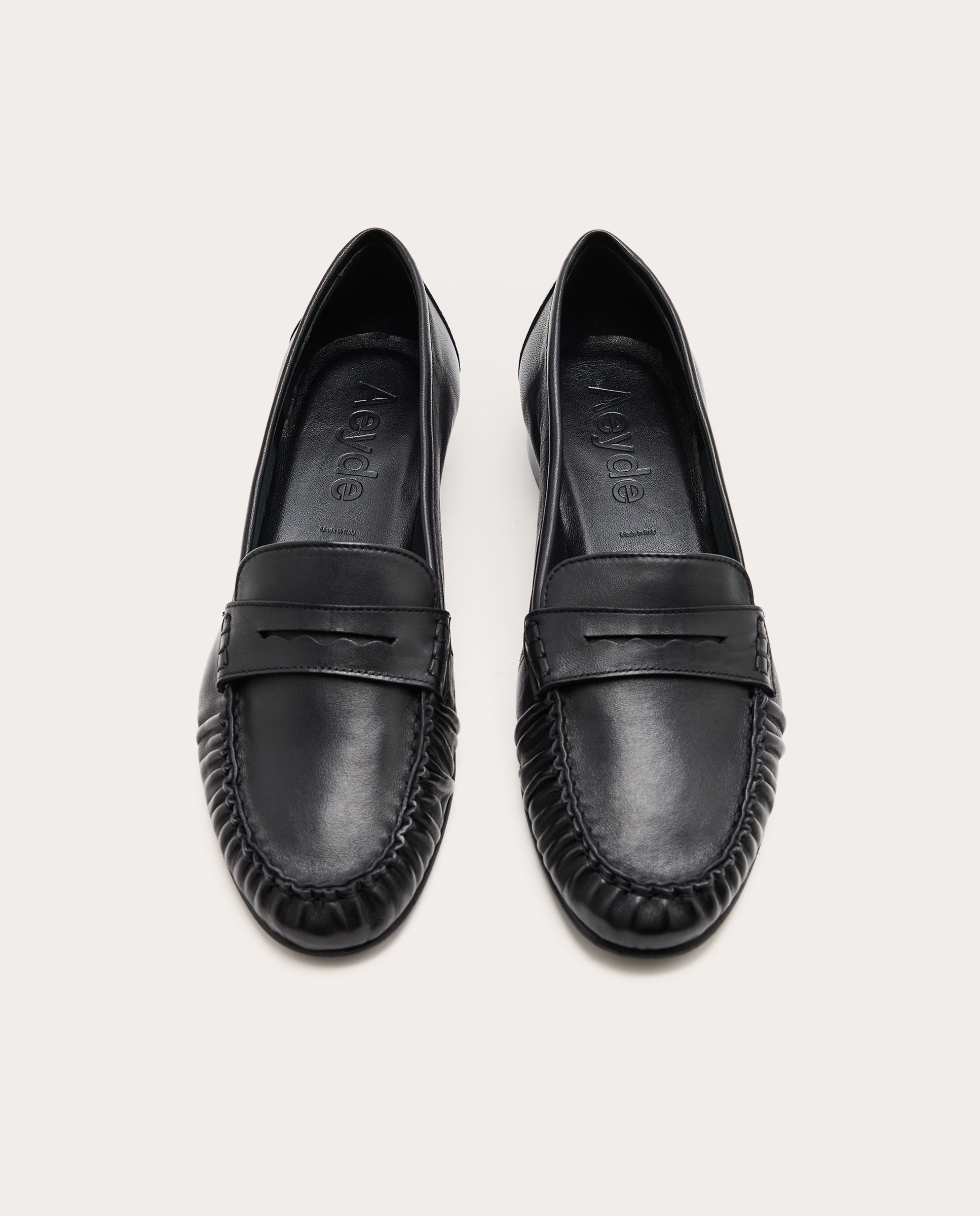 Mocassins Aldous de pele Preto-6