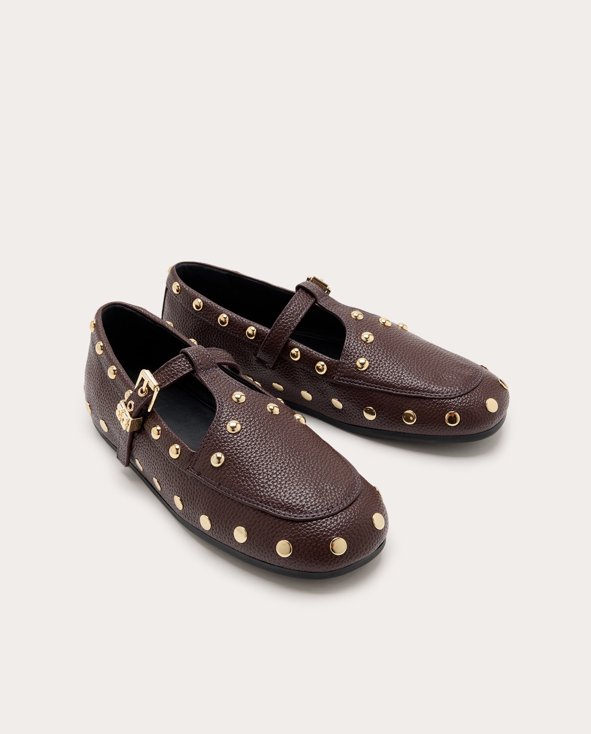 Imagen 2 de Mocasines Mary Jenny en con tachas - Marrón oscuro Marrón oscuro