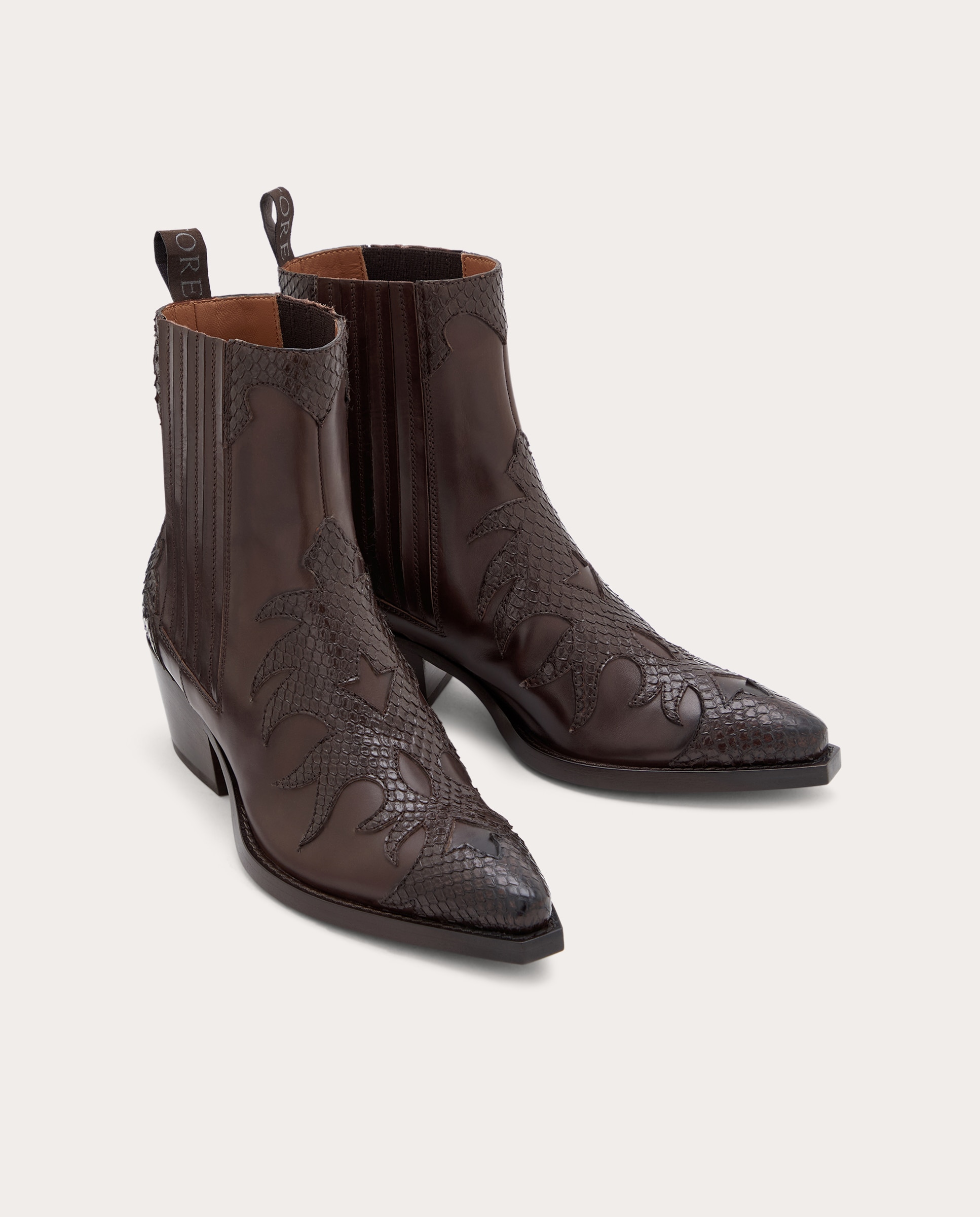 Botins em Pele Castanho-2