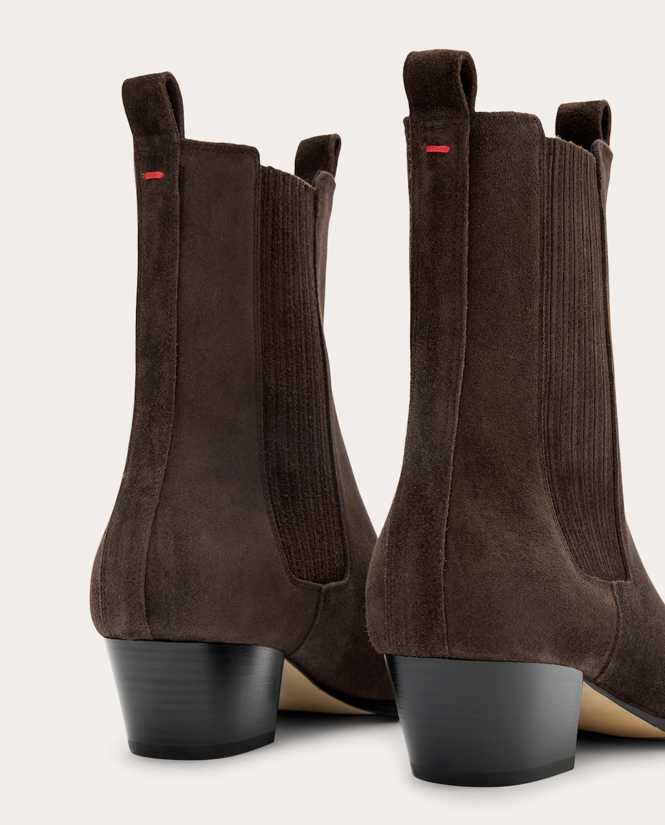 Botines Agata de ante Marrón oscuro-3