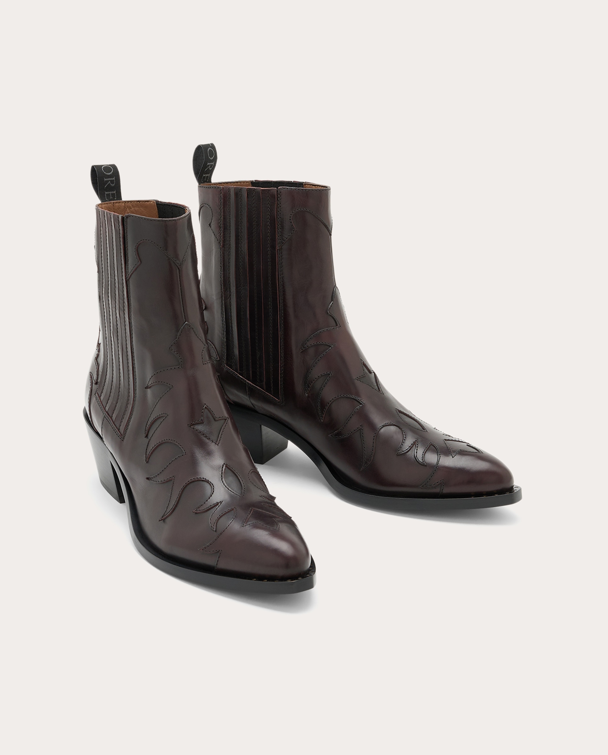 Botins Ebano em Pele Bordeaux-2