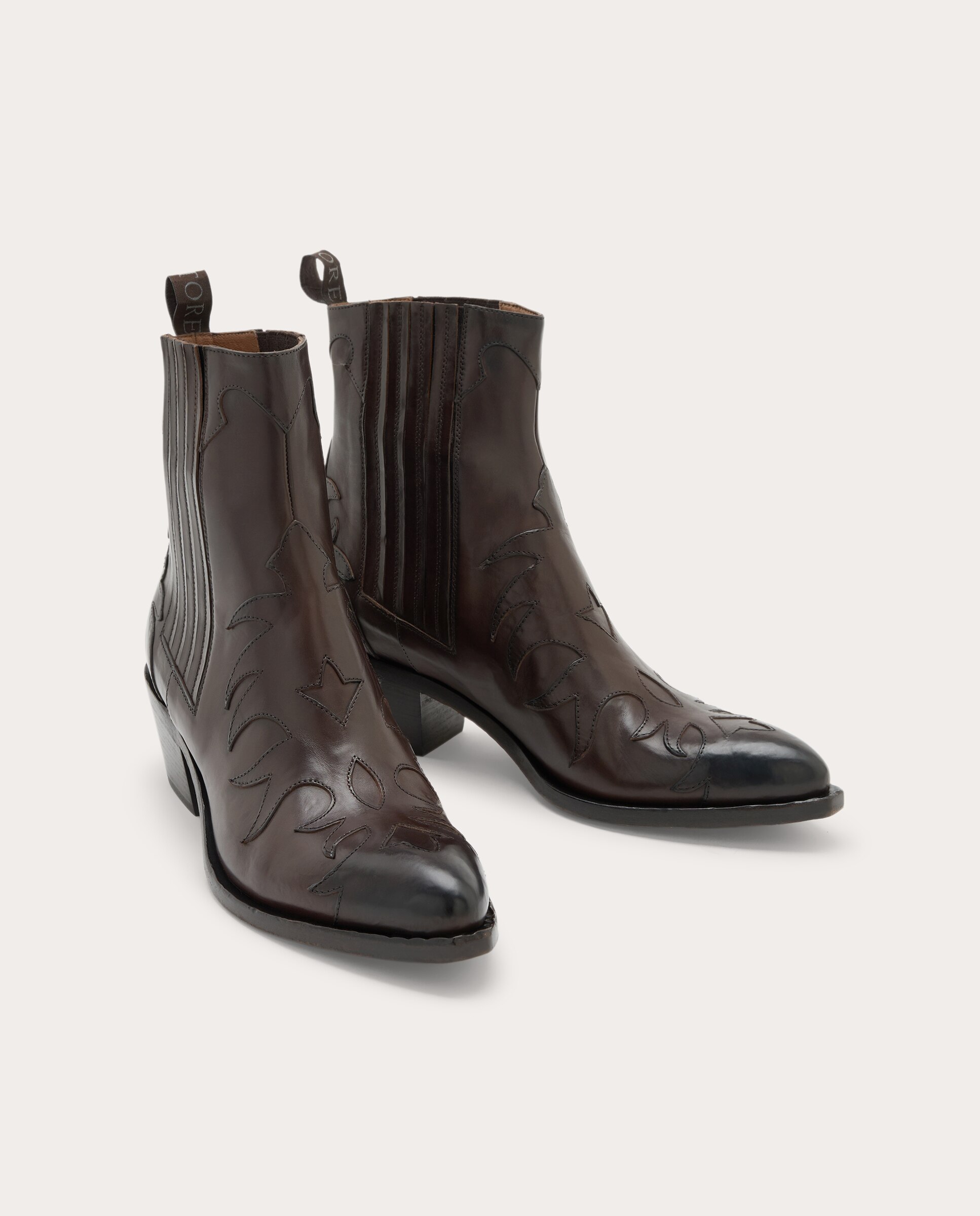 Botins Ebano em Pele Castanho-escuro-2