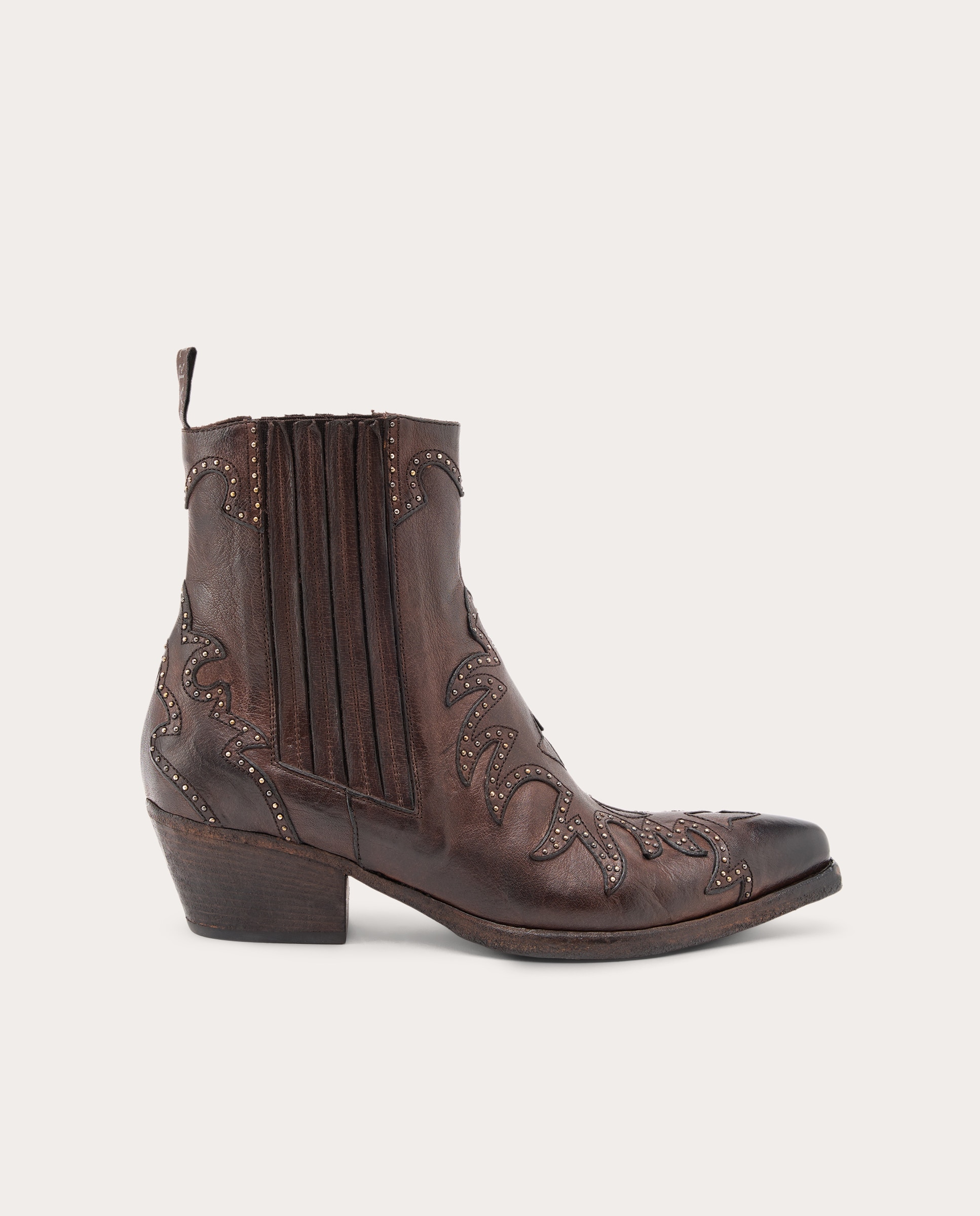 Imagen 0 de Botines Cowboy de piel Marrón oscuro
