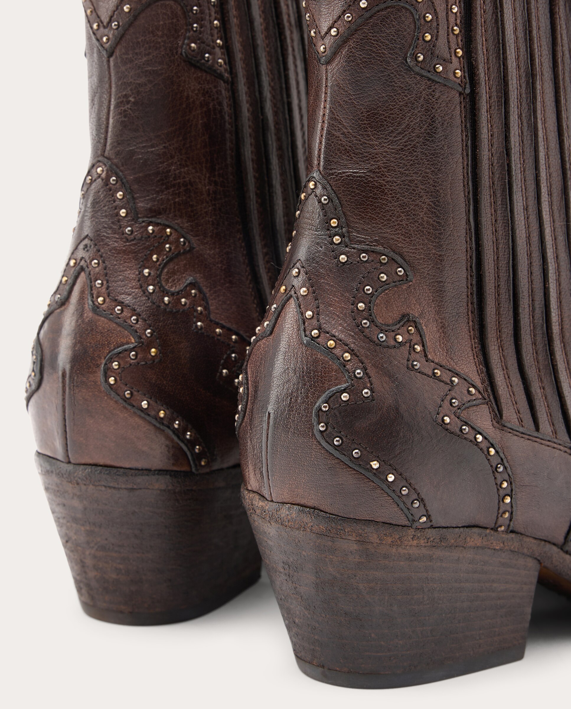 Imagen 3 de Botines Cowboy de piel - Marrón oscuro Marrón oscuro