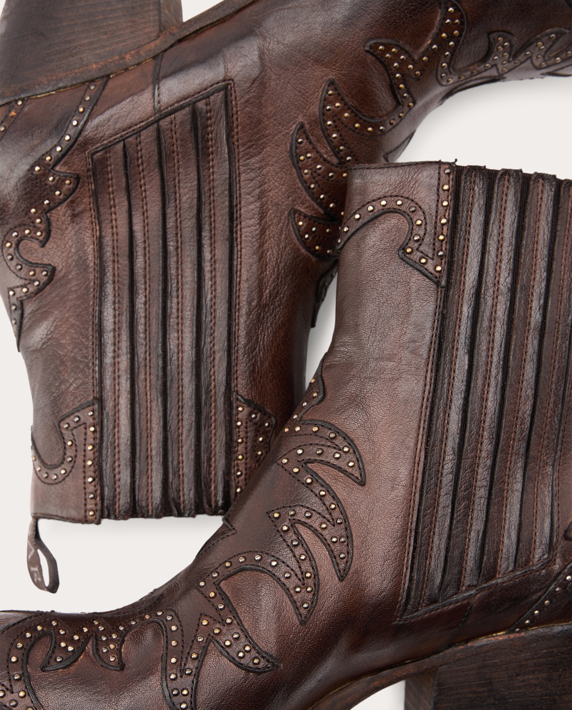 Imagen 5 de Botines Cowboy de piel - Marrón oscuro Marrón oscuro