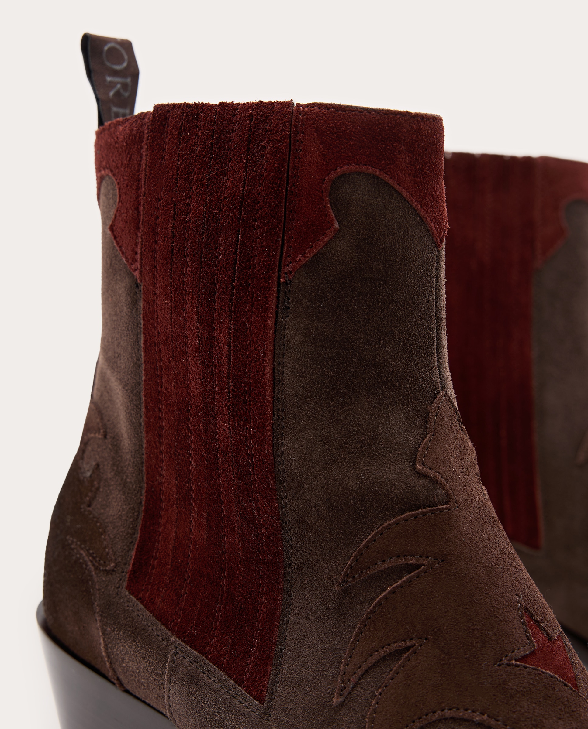 Botines cowboy de ante - Multicolor Multicolor-5