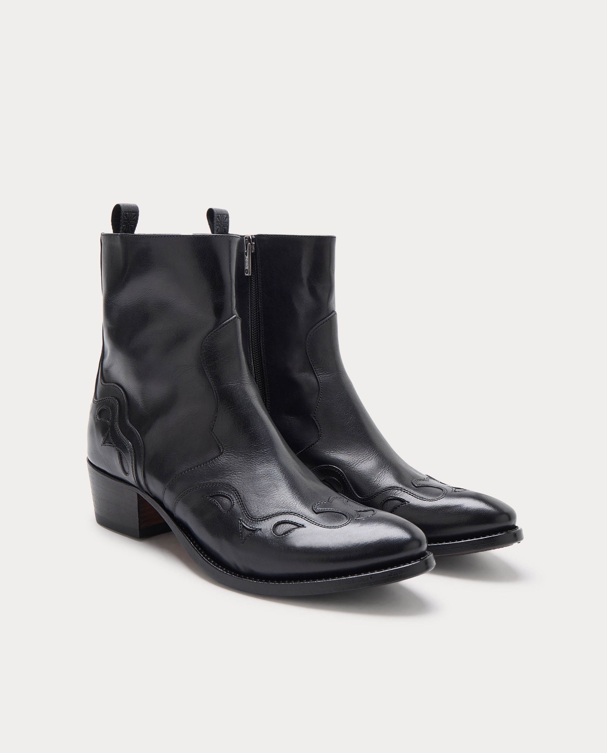 Imagen 2 de Botines de piel Cowboy 20310H - Negro Negro