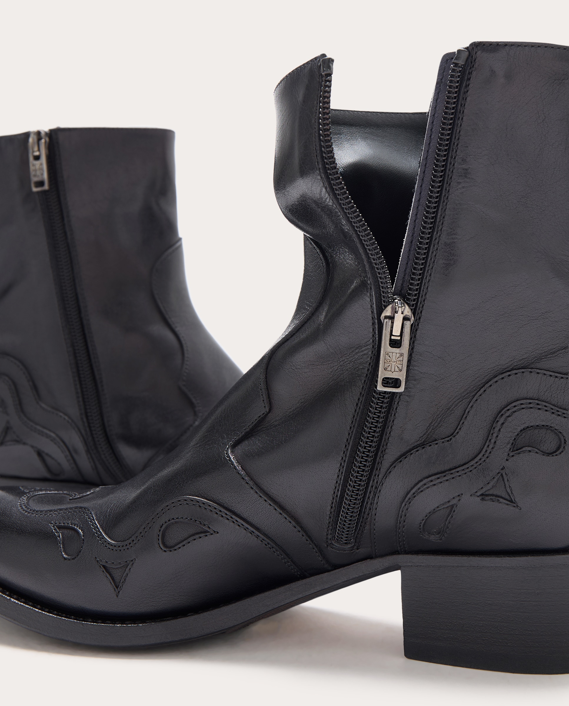 Imagen 4 de Botines de piel Cowboy 20310H - Negro Negro
