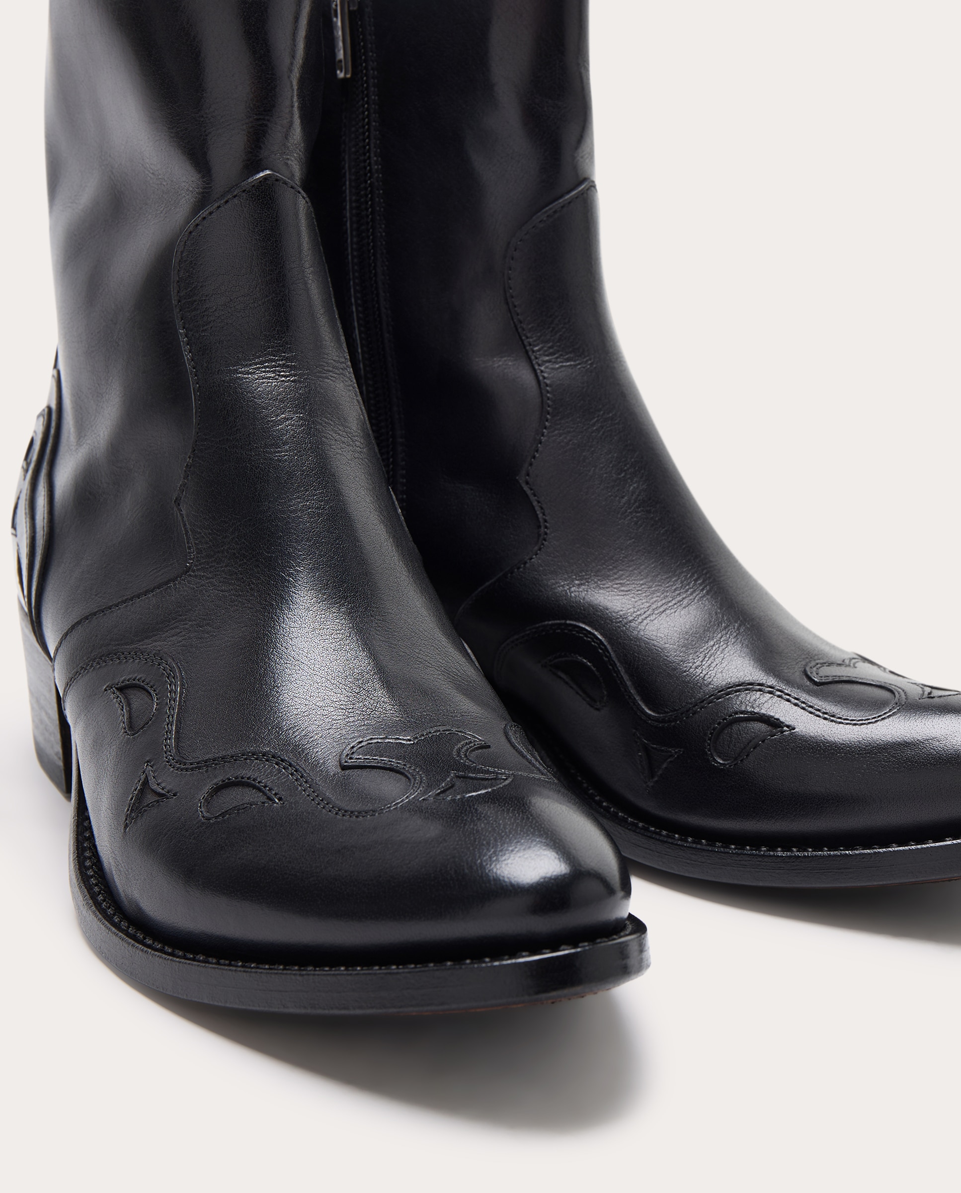 Imagen 5 de Botines de piel Cowboy 20310H - Negro Negro