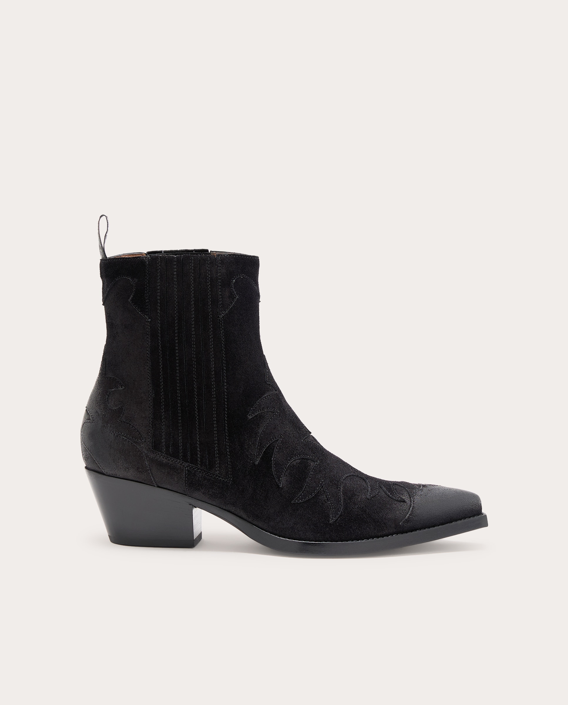 Imagen 0 de Botines cowboy de ante Negro
