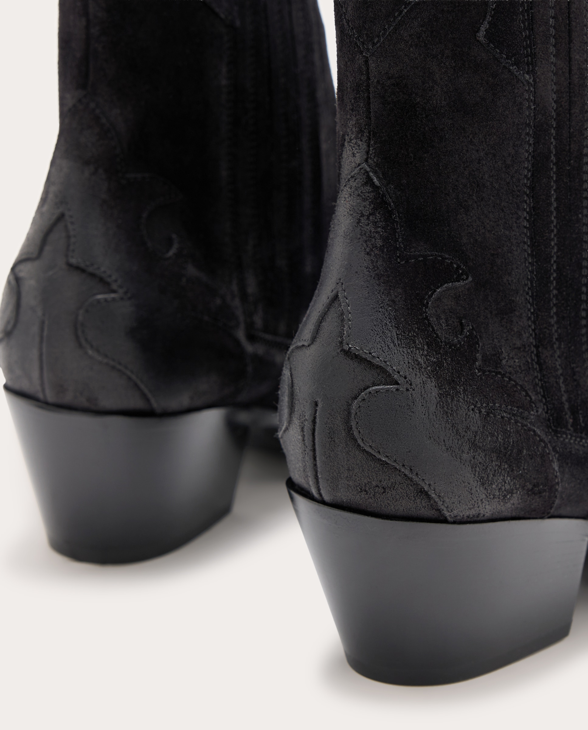 Botines cowboy de ante - Negro Negro-3
