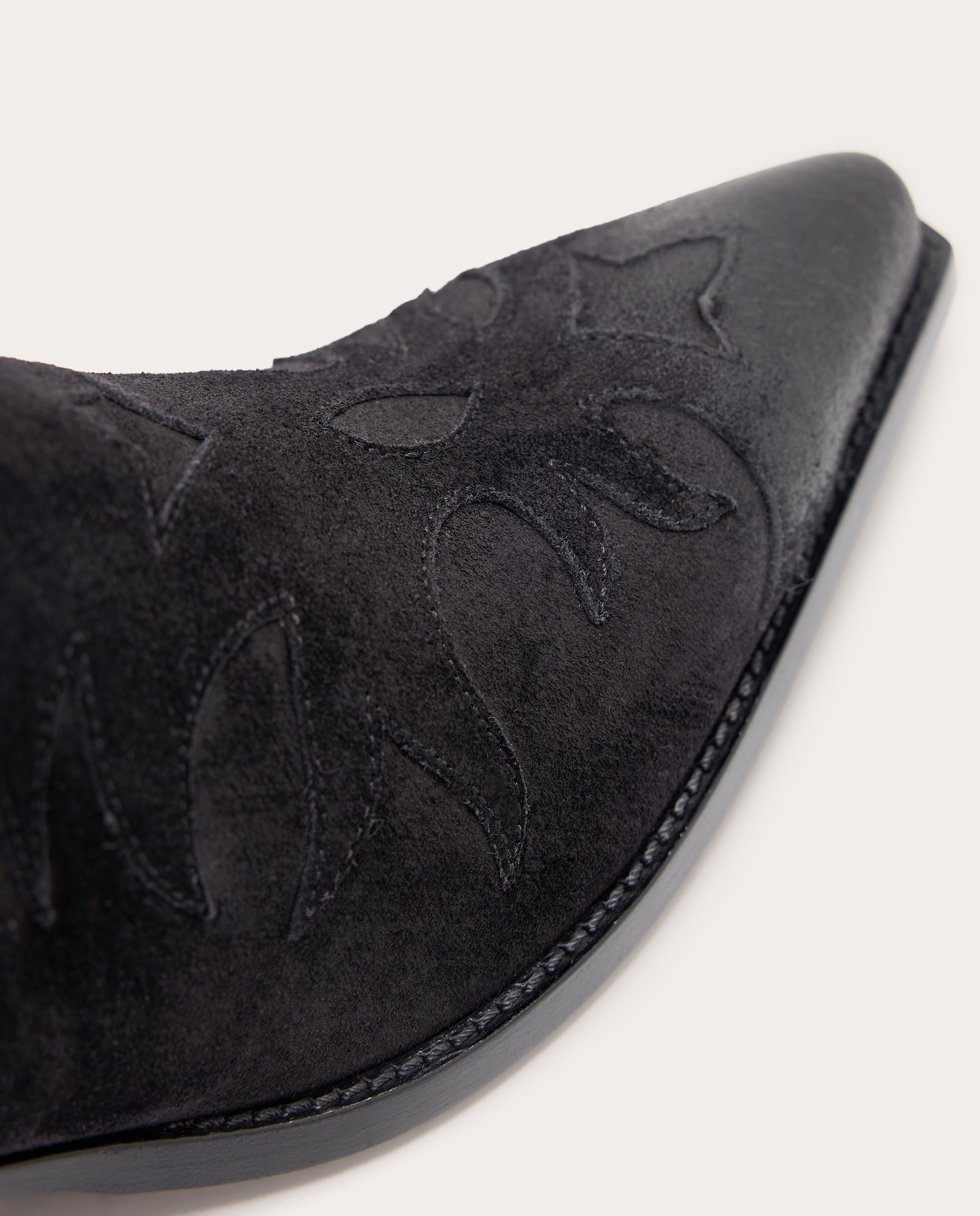 Botines cowboy de ante - Negro Negro-4