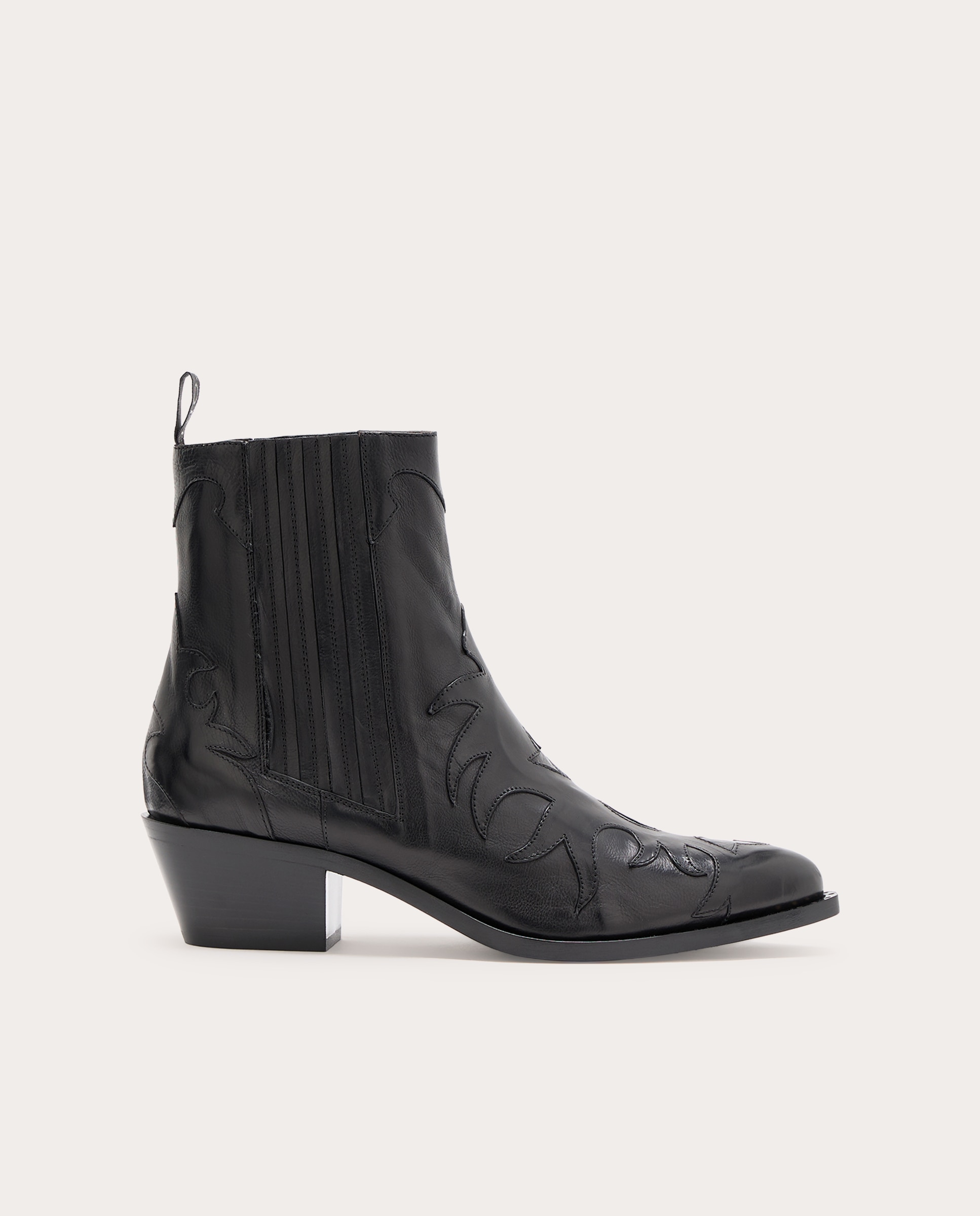 Imagen 0 de Botines cowboy de piel Negro