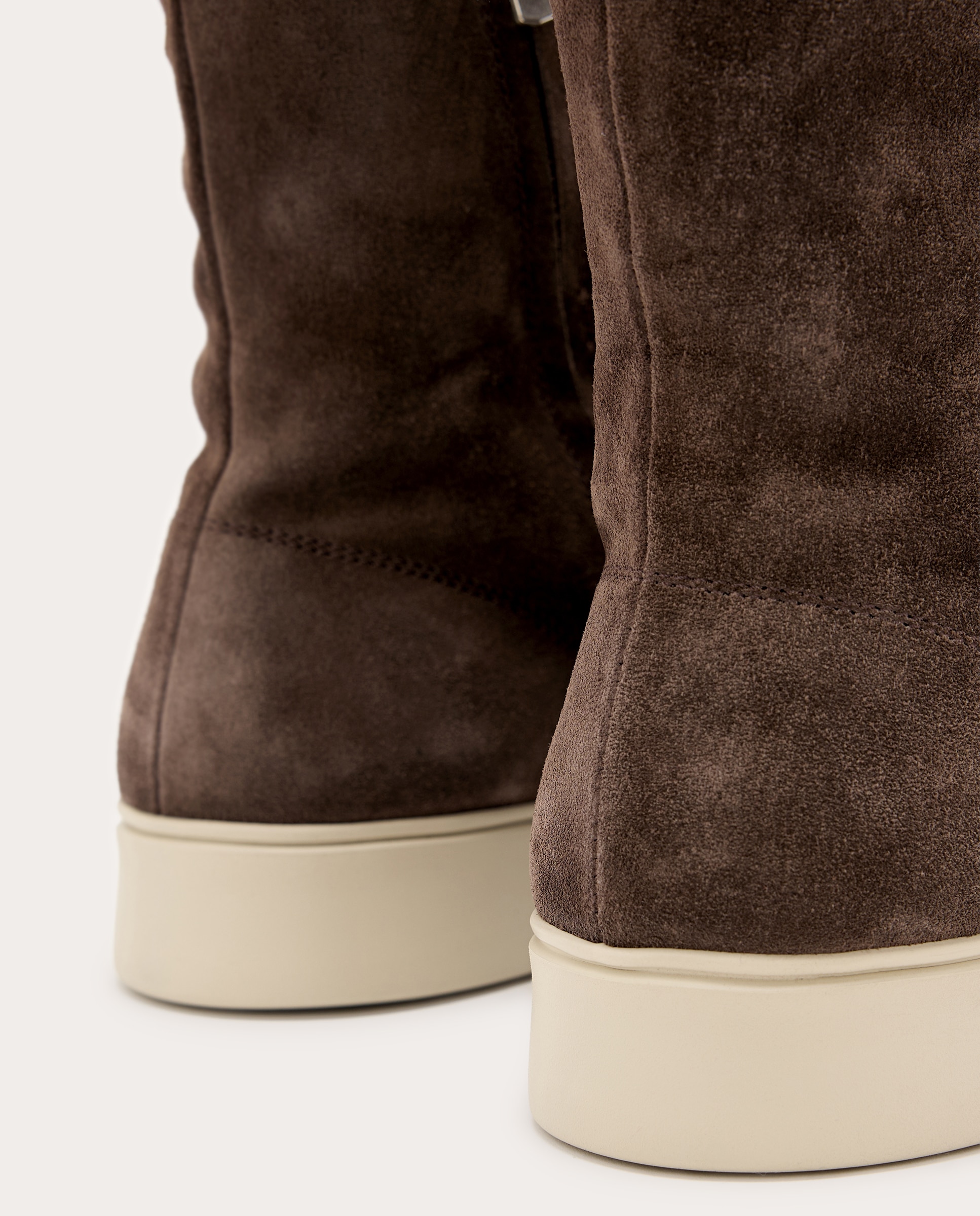 Botins Frame de Camurça com Forro de Pelo Castanho-3