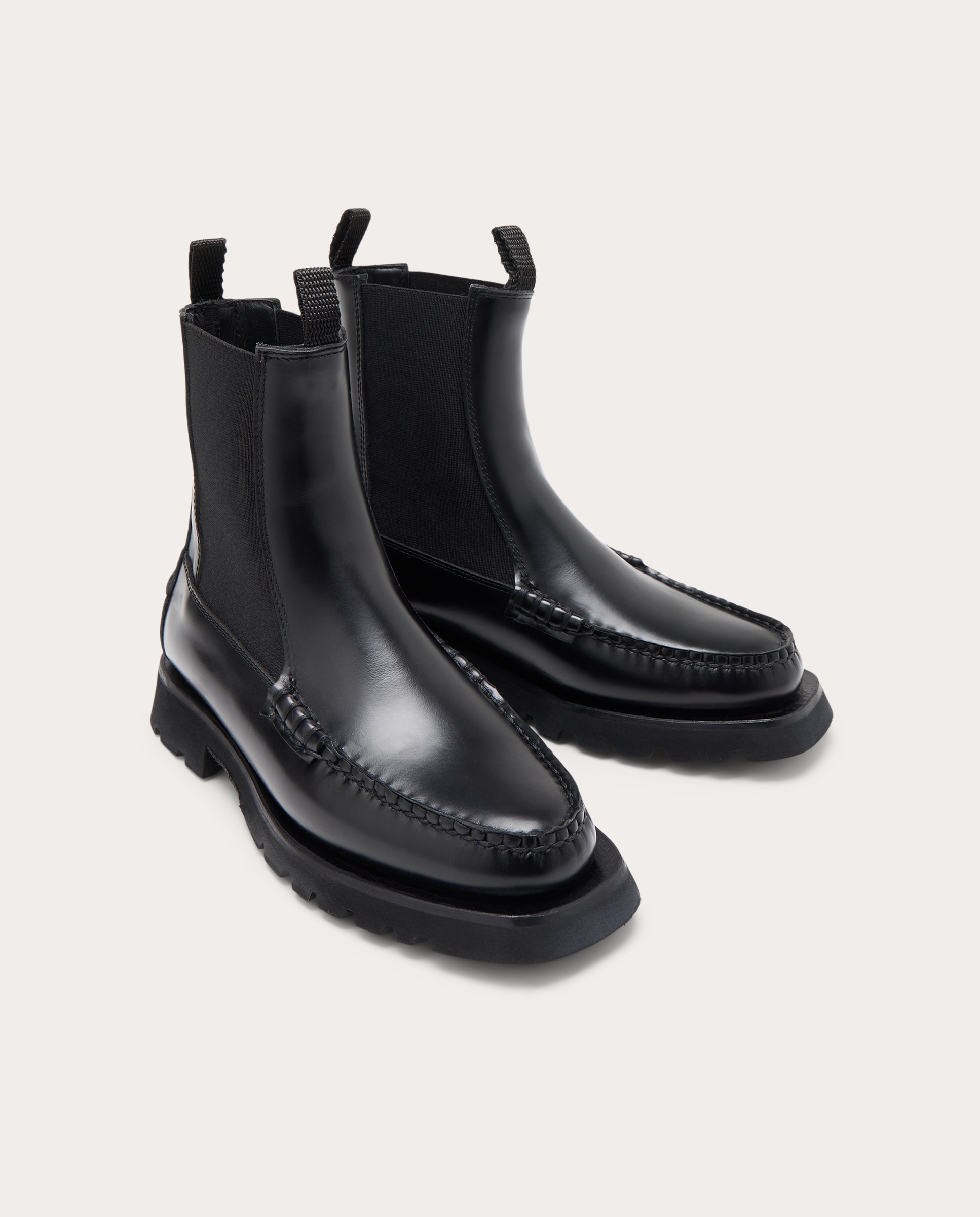 Imagen 2 de Botines chelsea Alda de piel - Negro Negro