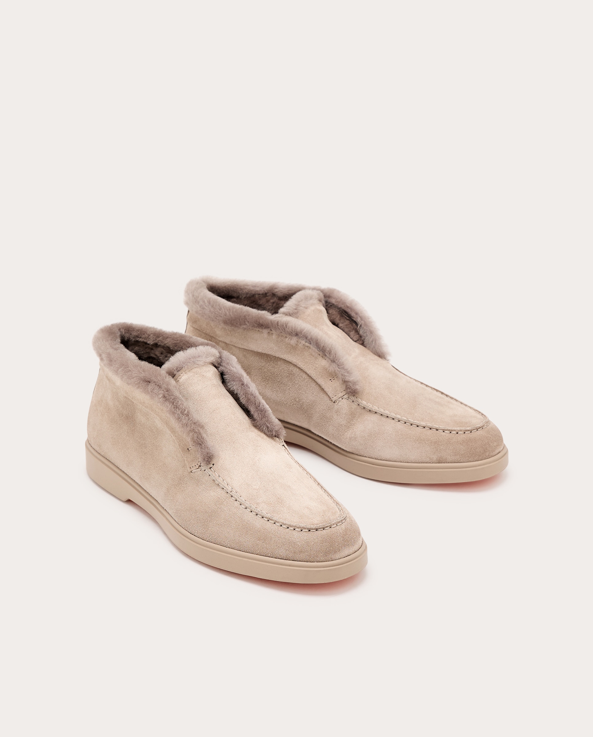 Imagen 2 de Botín Desert de ante con forro de pelo - Beige Beige