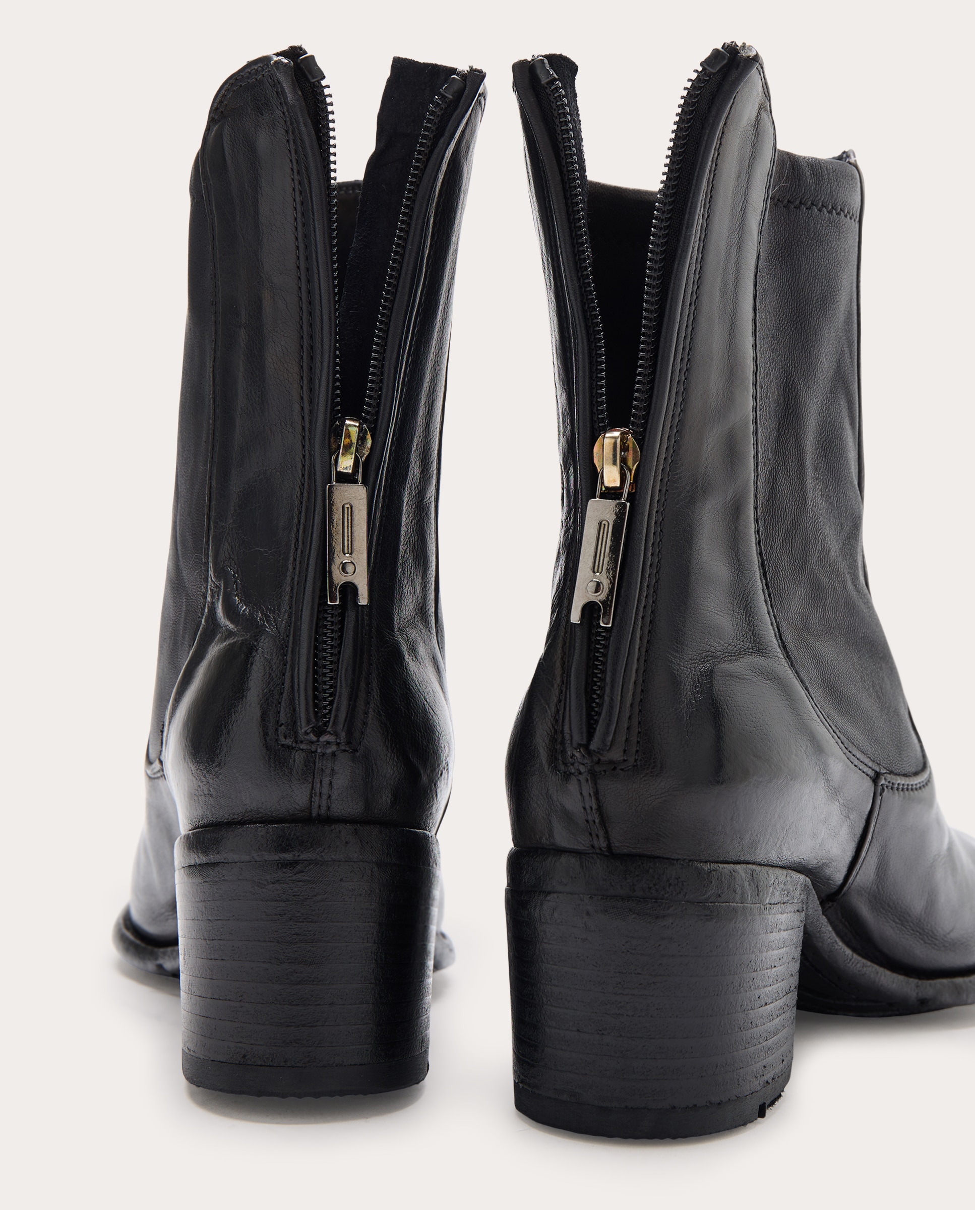 Imagen 3 de Botines Athena AP06 de piel - Negro Negro