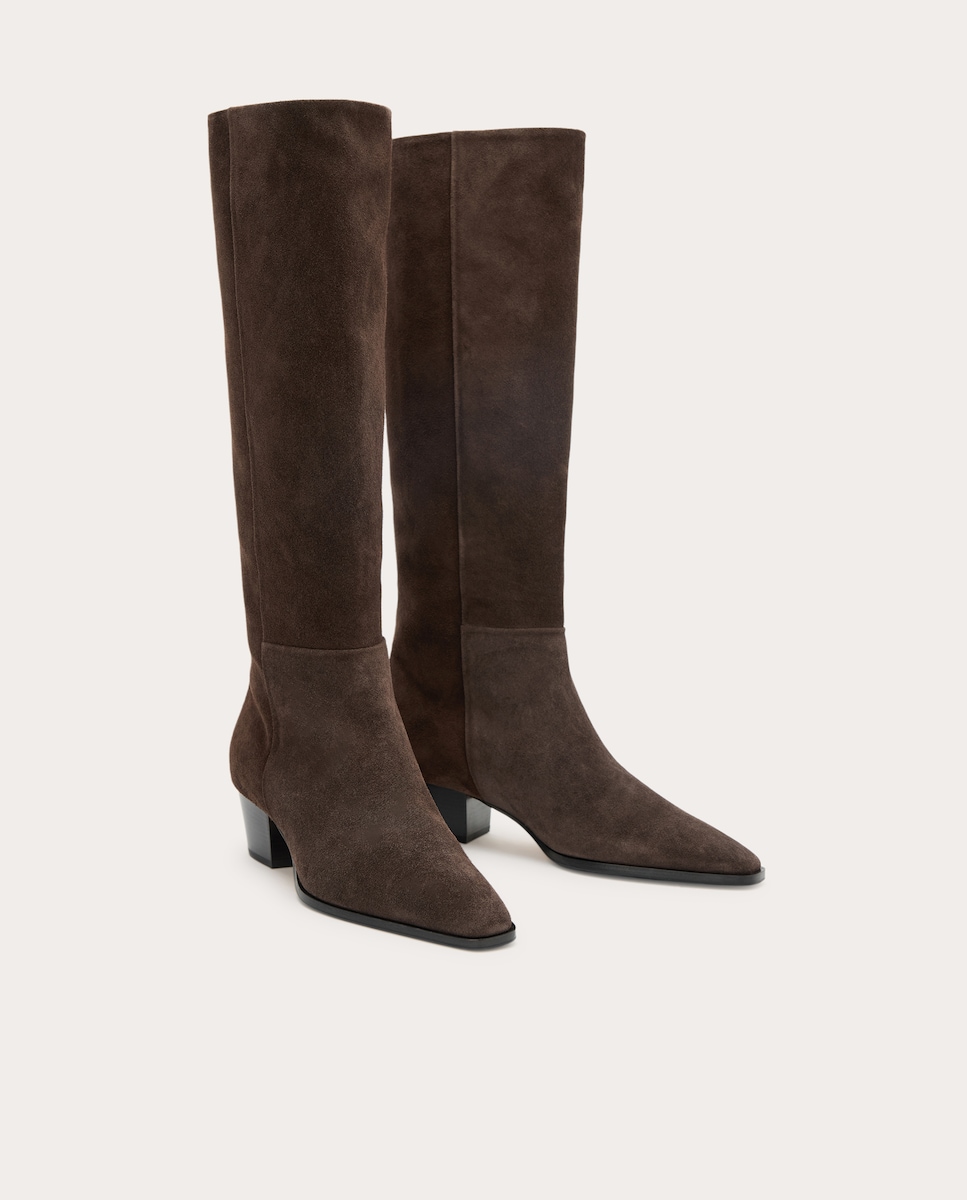 Botas Medea de ante Marrón-2