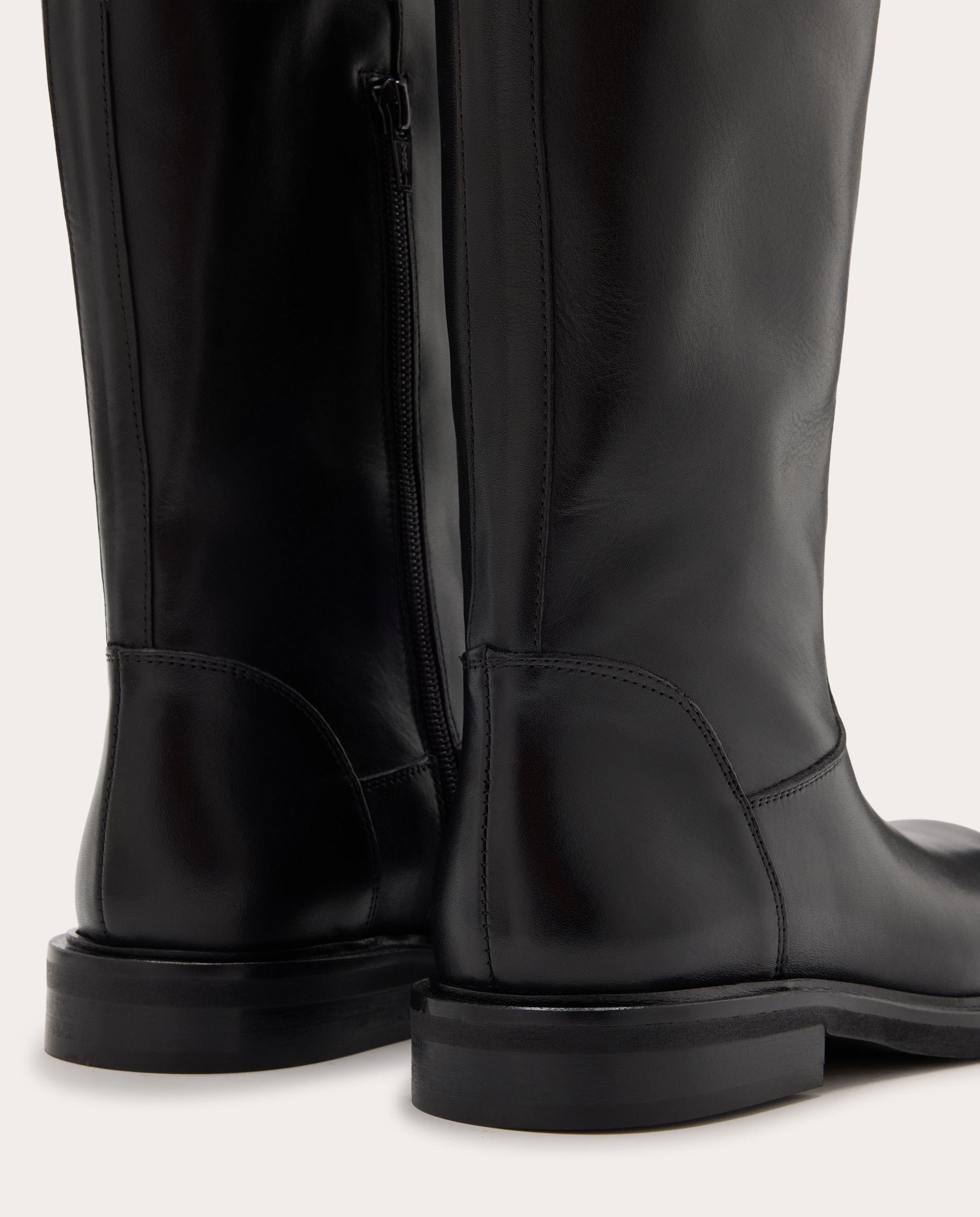 Imagen 3 de Botas planas Finn de piel - Negro Negro
