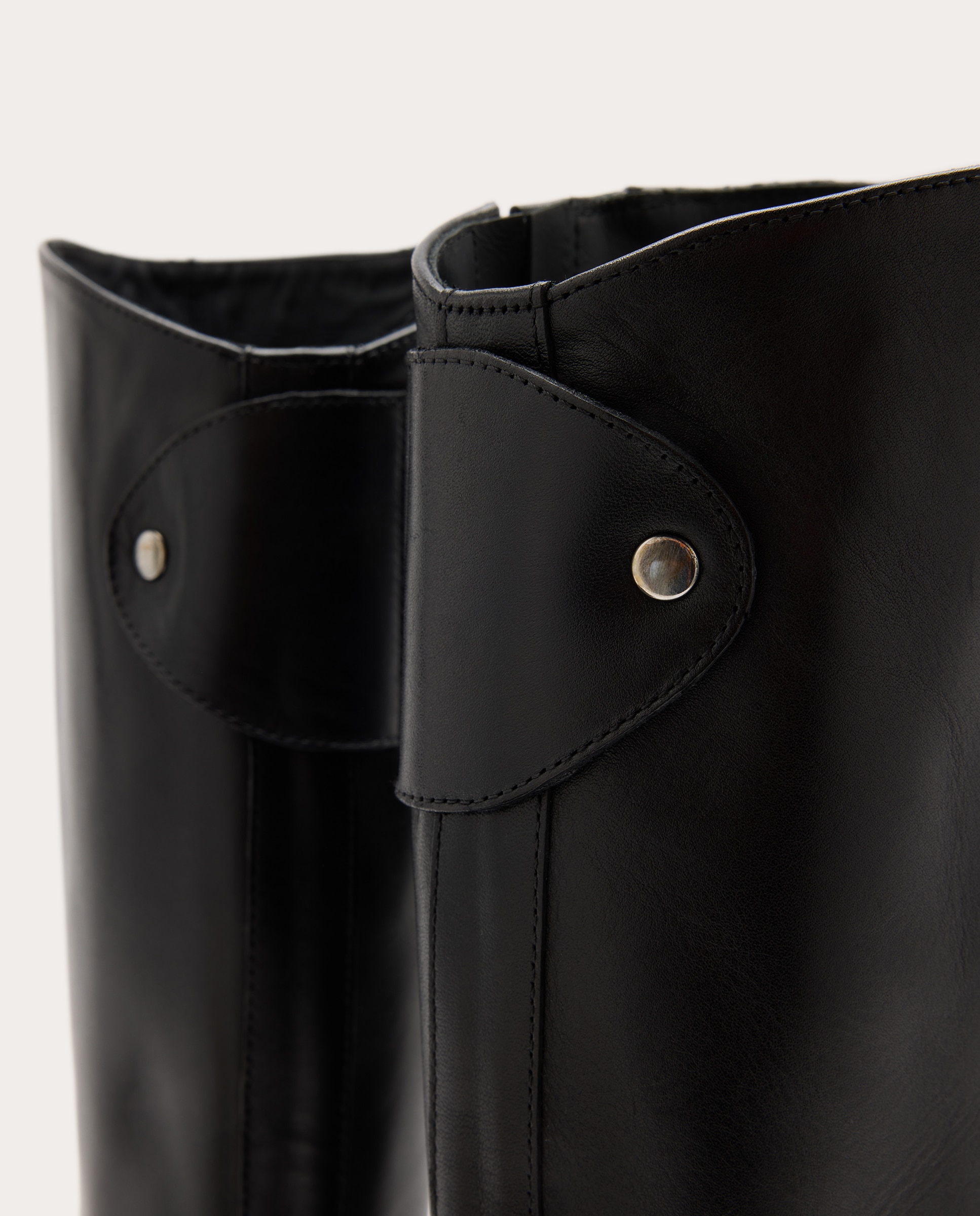 Imagen 4 de Botas planas Finn de piel - Negro Negro