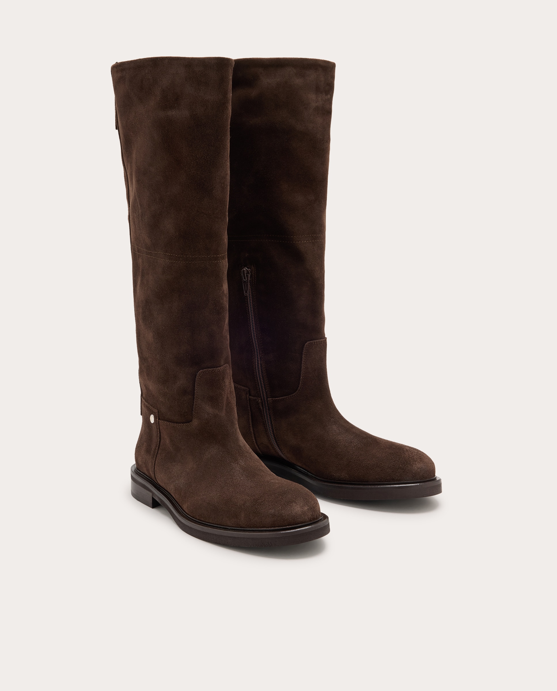 Imagen 2 de Botas planas Mel de ante - Marrón Marrón
